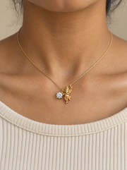Mahaganapati Lab Diamond Silver Pendant | Fiona Diamonds