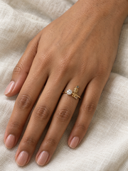 Morpankh Krishna Lab Diamond Silver Ring | Fiona Diamonds