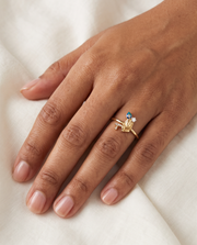 Keshav Murli Lab Diamond Silver Ring | Fiona Diamonds