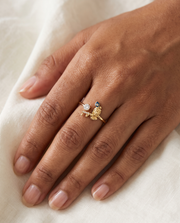 Kanha Venu Lab Diamond Silver Ring | Fiona Diamonds