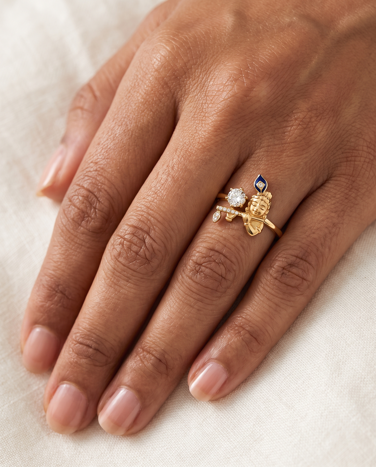 Nandgopal Lab Diamond Silver Ring | Fiona Diamonds
