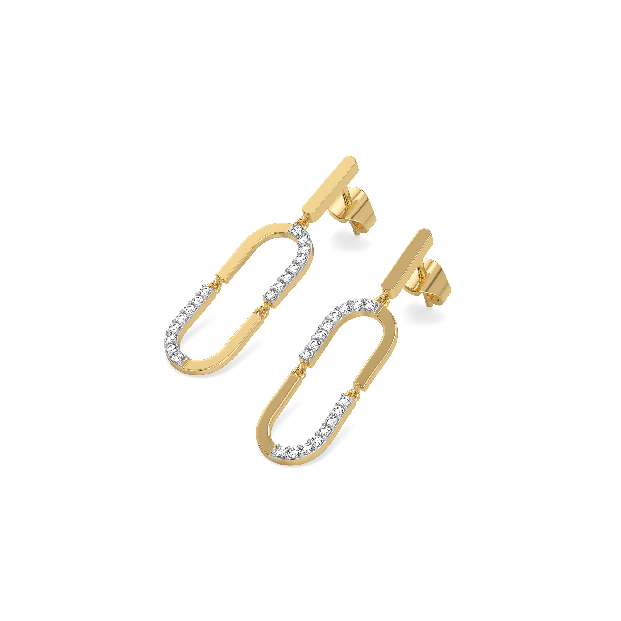 0.41ct Lab Grown Diamond Earrings in 18kt Gold Vermeil