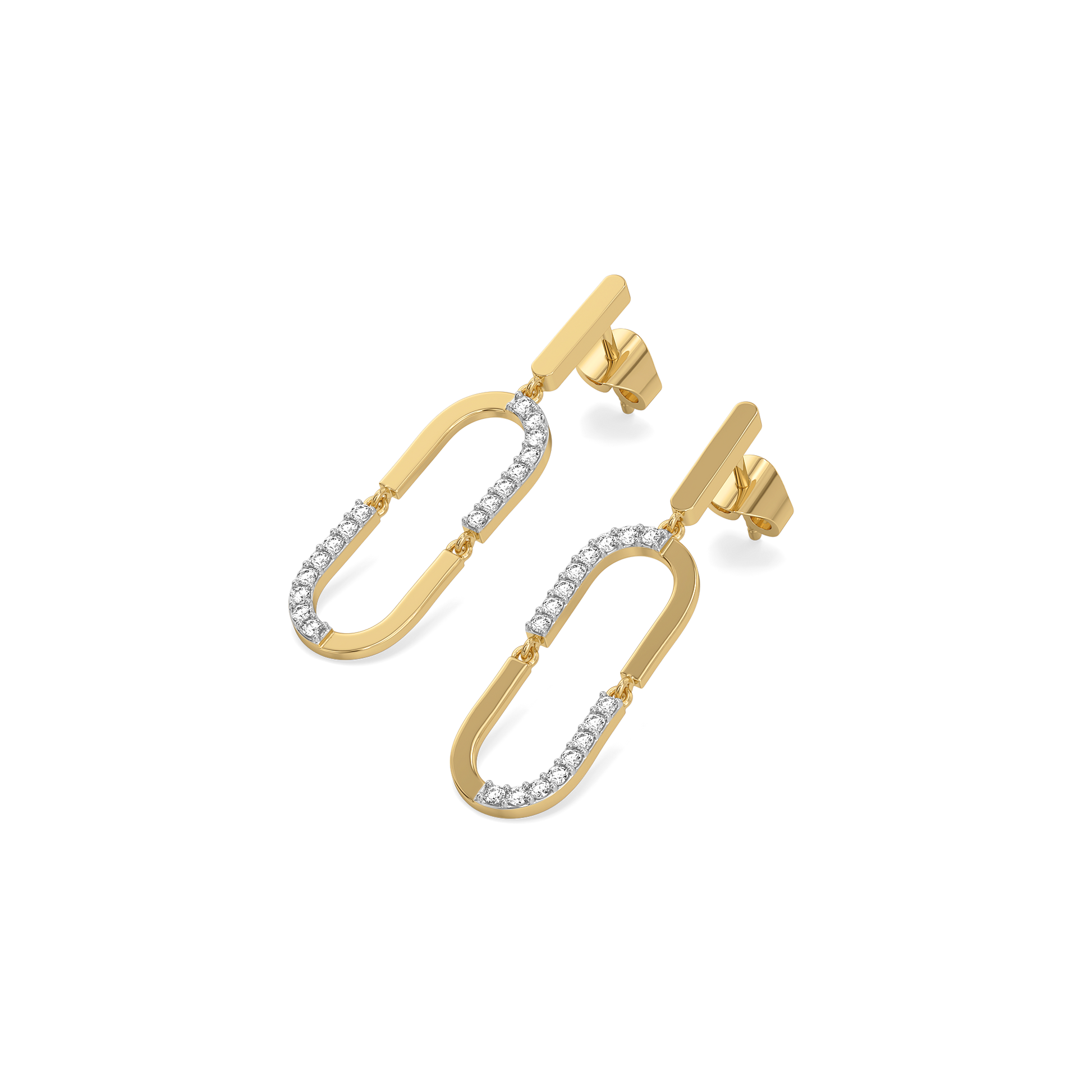 0.41ct Lab Grown Diamond Earrings in 18kt Gold Vermeil