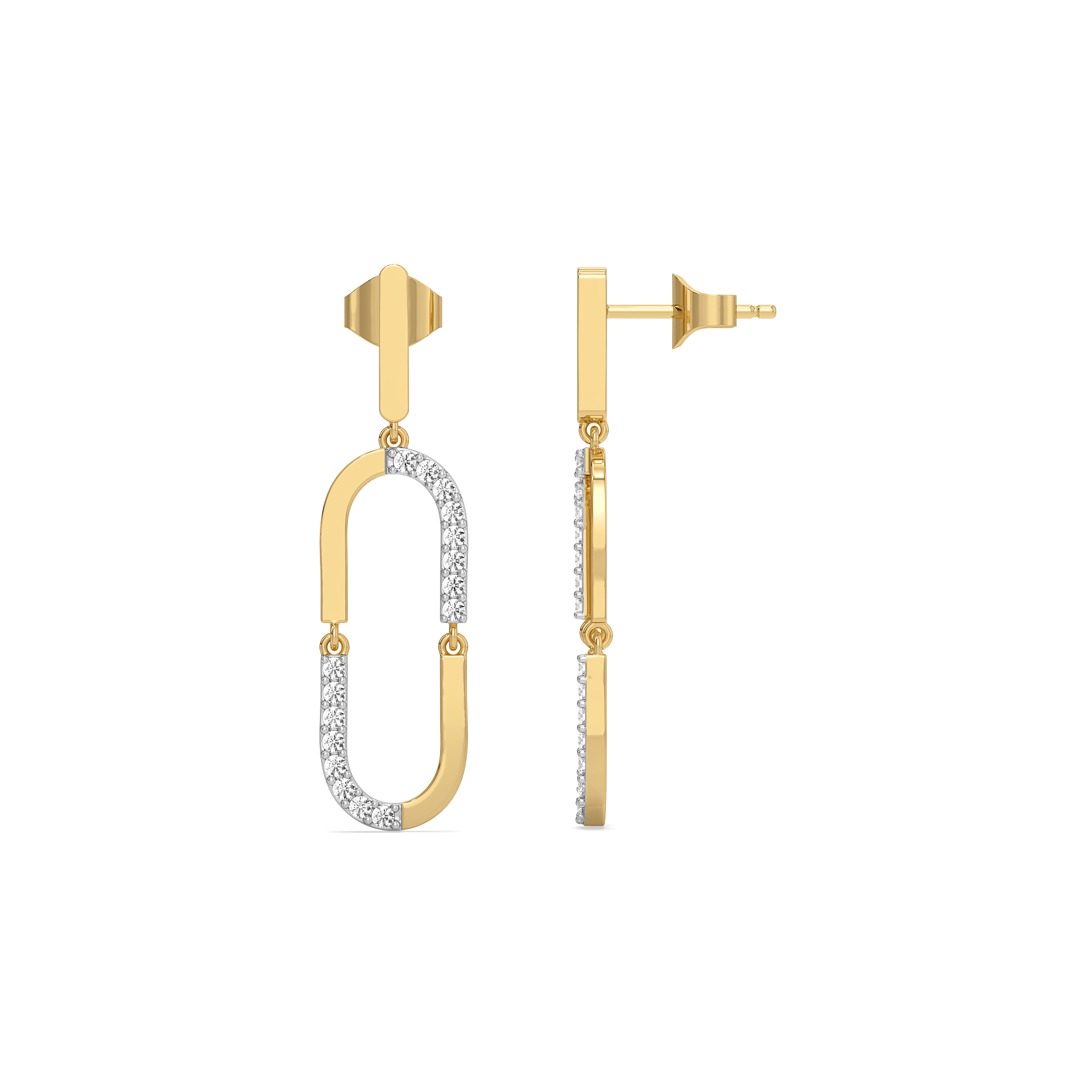 0.41ct Lab Grown Diamond Earrings in 18kt Gold Vermeil