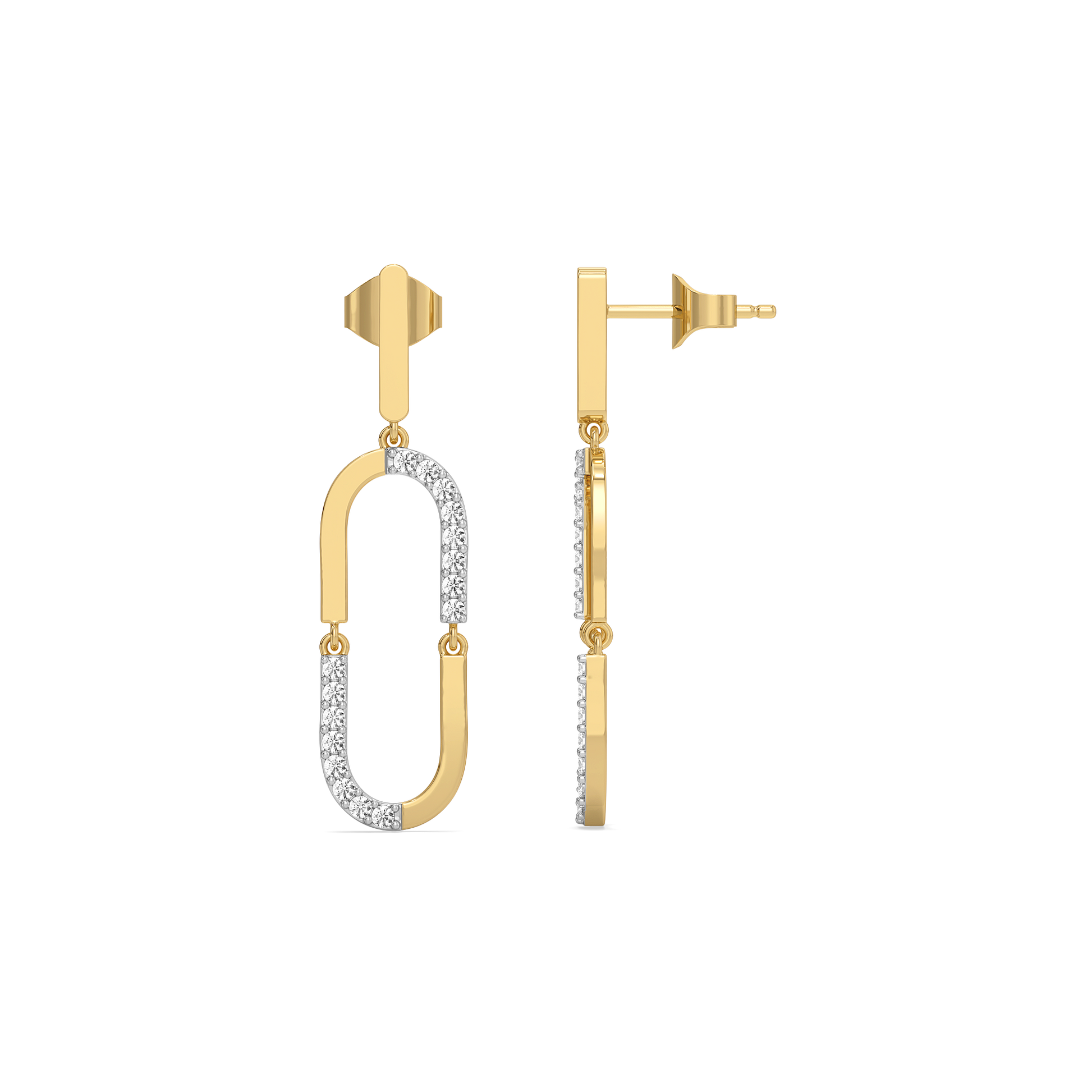 0.41ct Lab Grown Diamond Earrings in 18kt Gold Vermeil