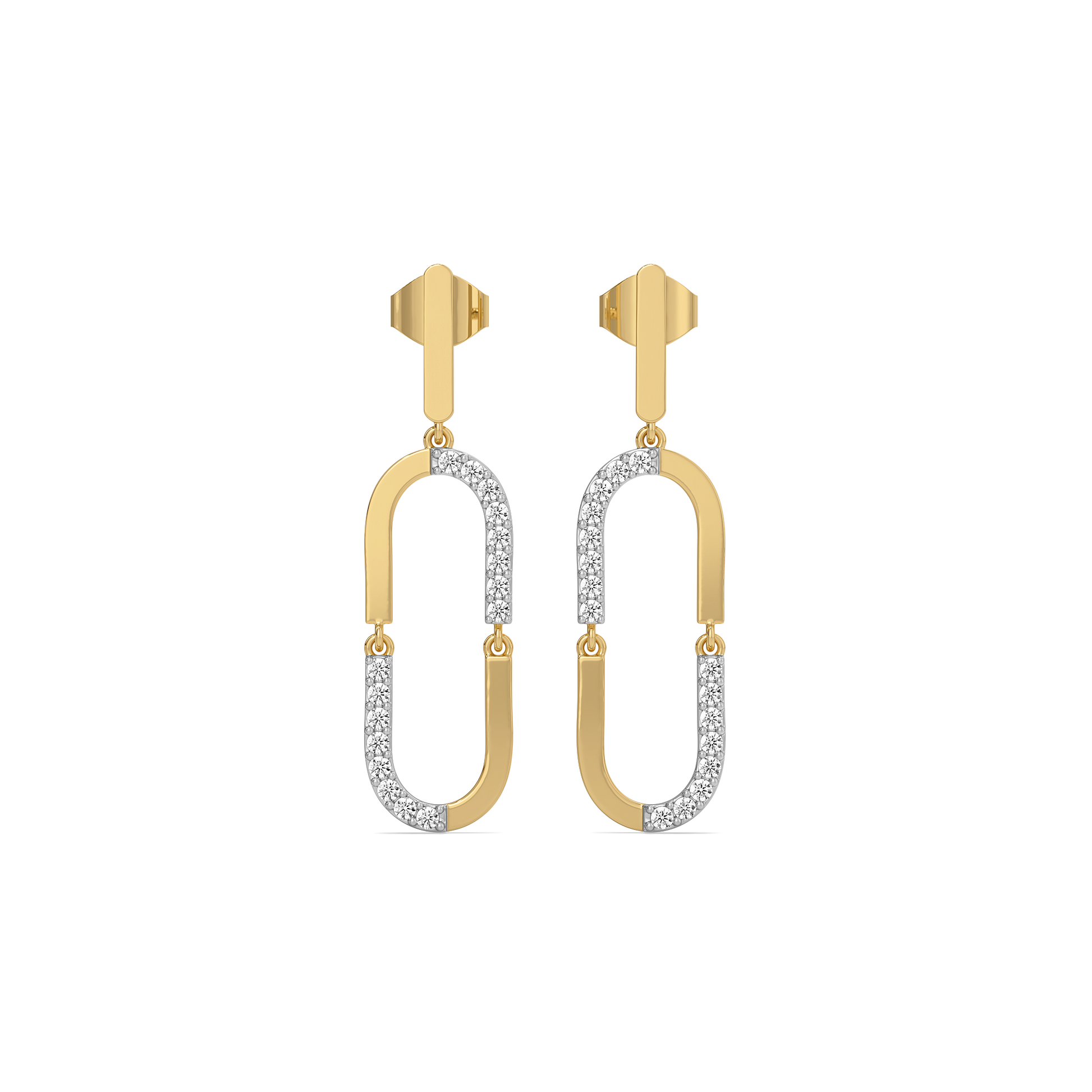 0.41ct Lab Grown Diamond Earrings in 18kt Gold Vermeil