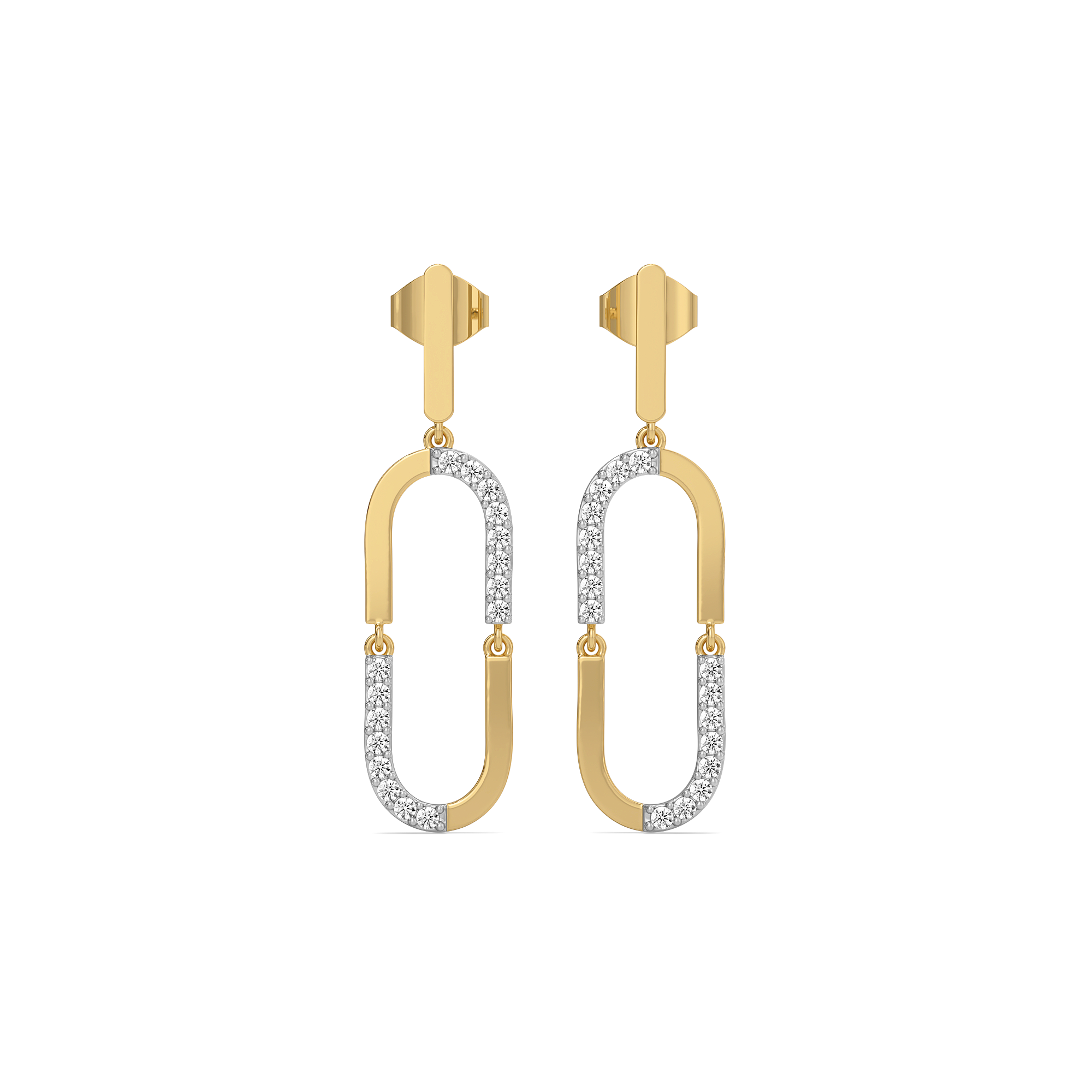 0.41ct Lab Grown Diamond Earrings in 18kt Gold Vermeil