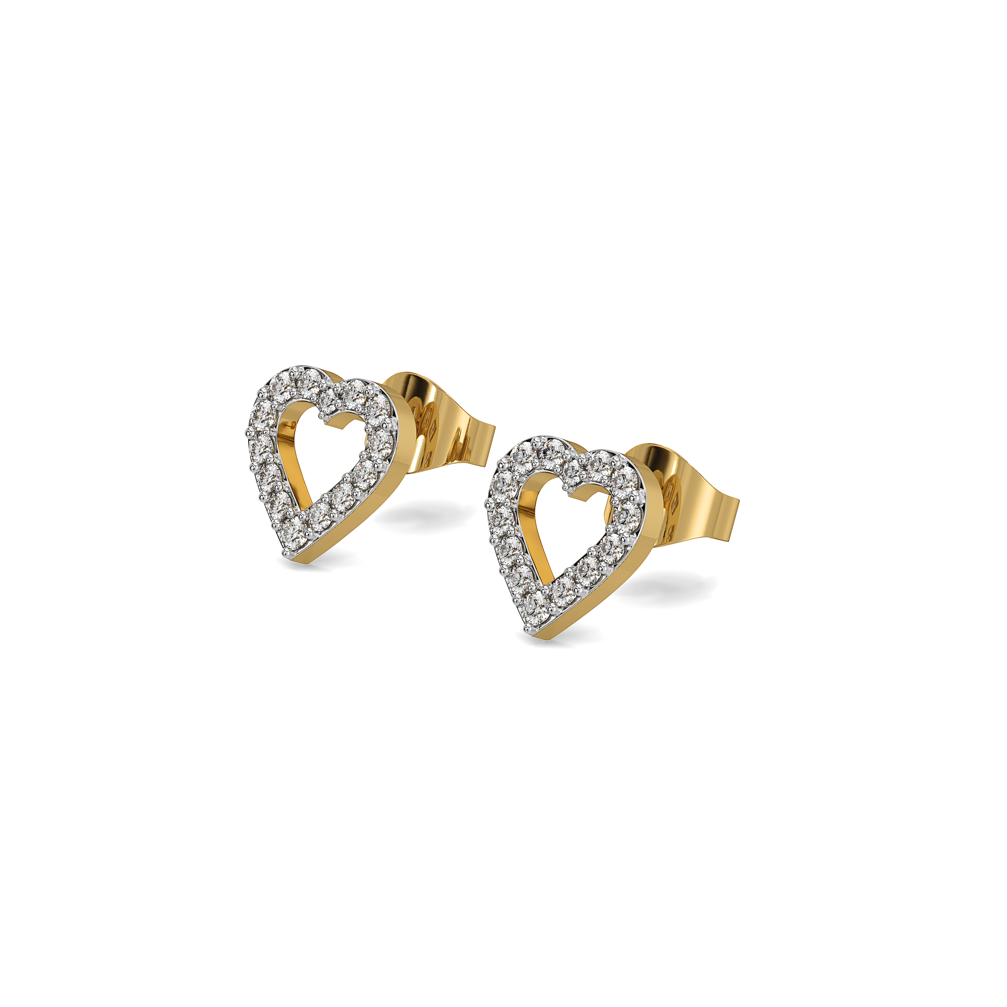 0.34ct Lab Grown Diamond Earrings in 18kt Gold Vermeil