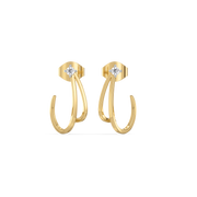 0.07ct Lab Grown Diamond Earrings in 18kt Gold Vermeil
