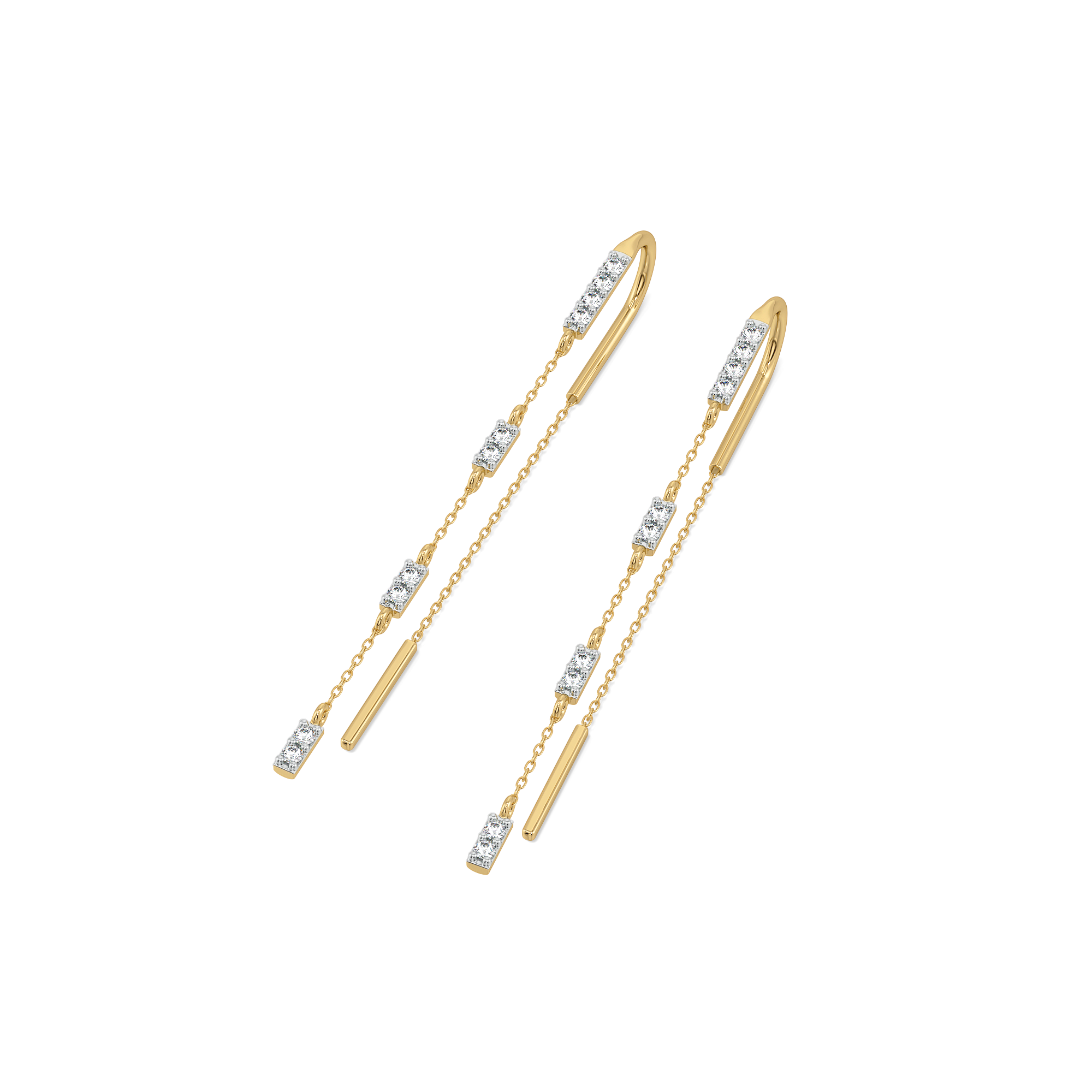 0.18ct Lab Grown Diamond Earrings in 18kt Gold Vermeil
