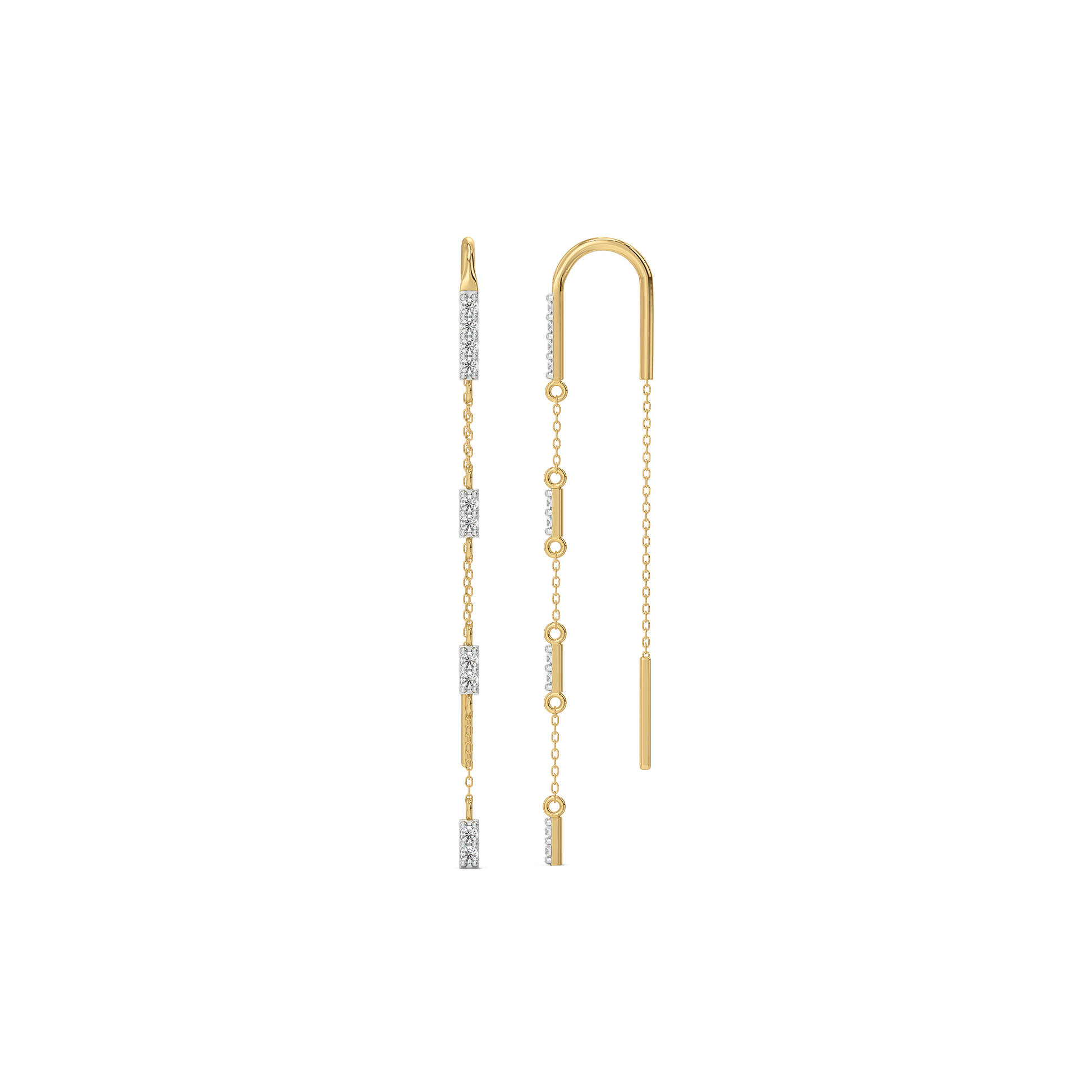 0.18ct Lab Grown Diamond Earrings in 18kt Gold Vermeil