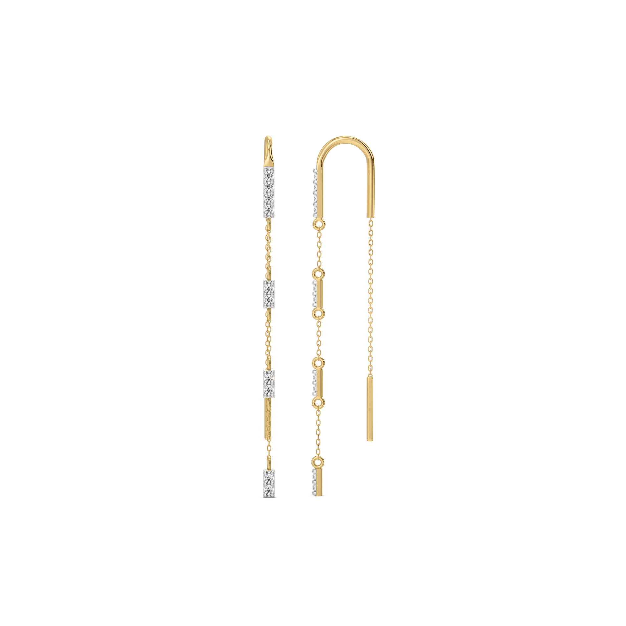 0.18ct Lab Grown Diamond Earrings in 18kt Gold Vermeil
