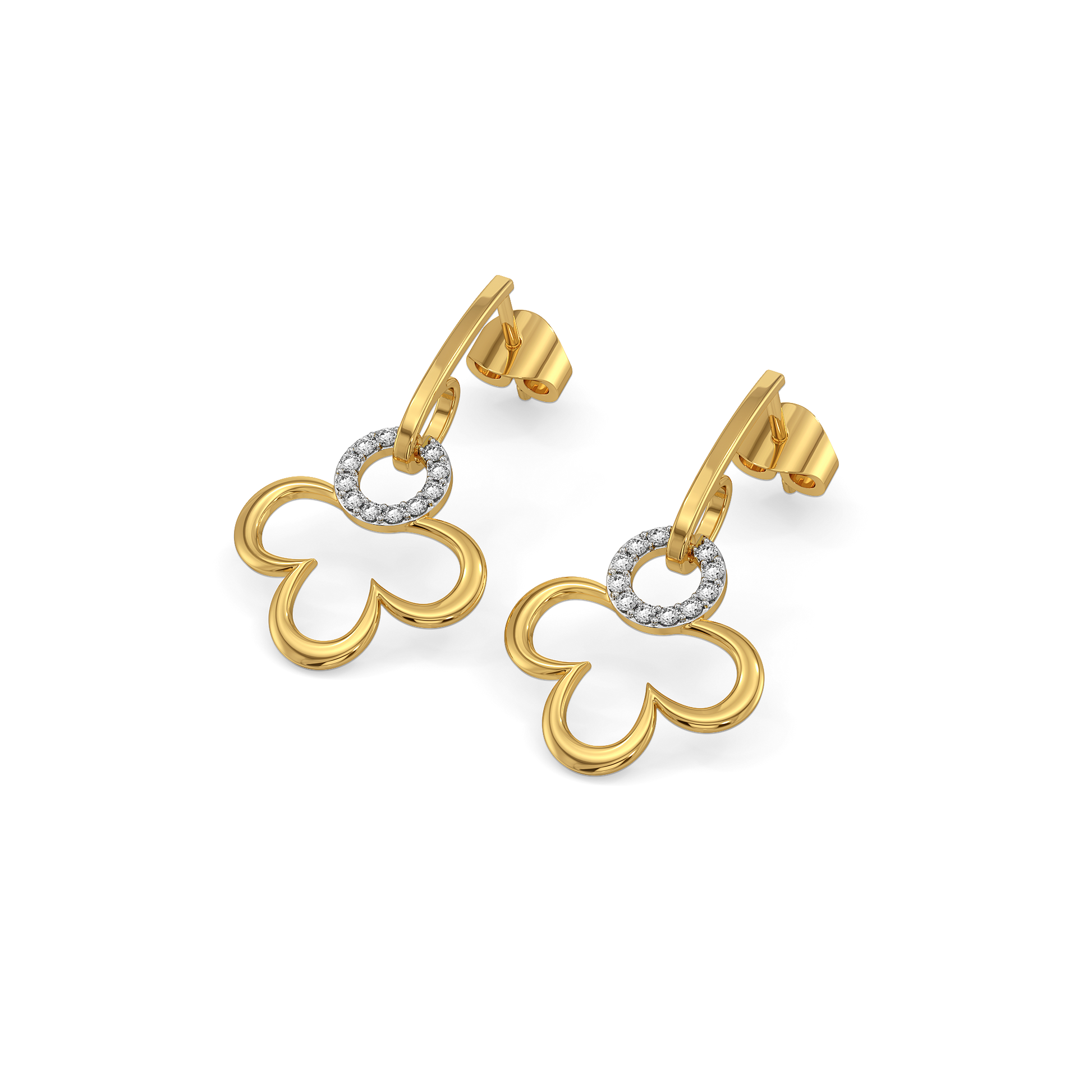 0.13ct Lab Grown Diamond Earrings in 18kt Gold Vermeil