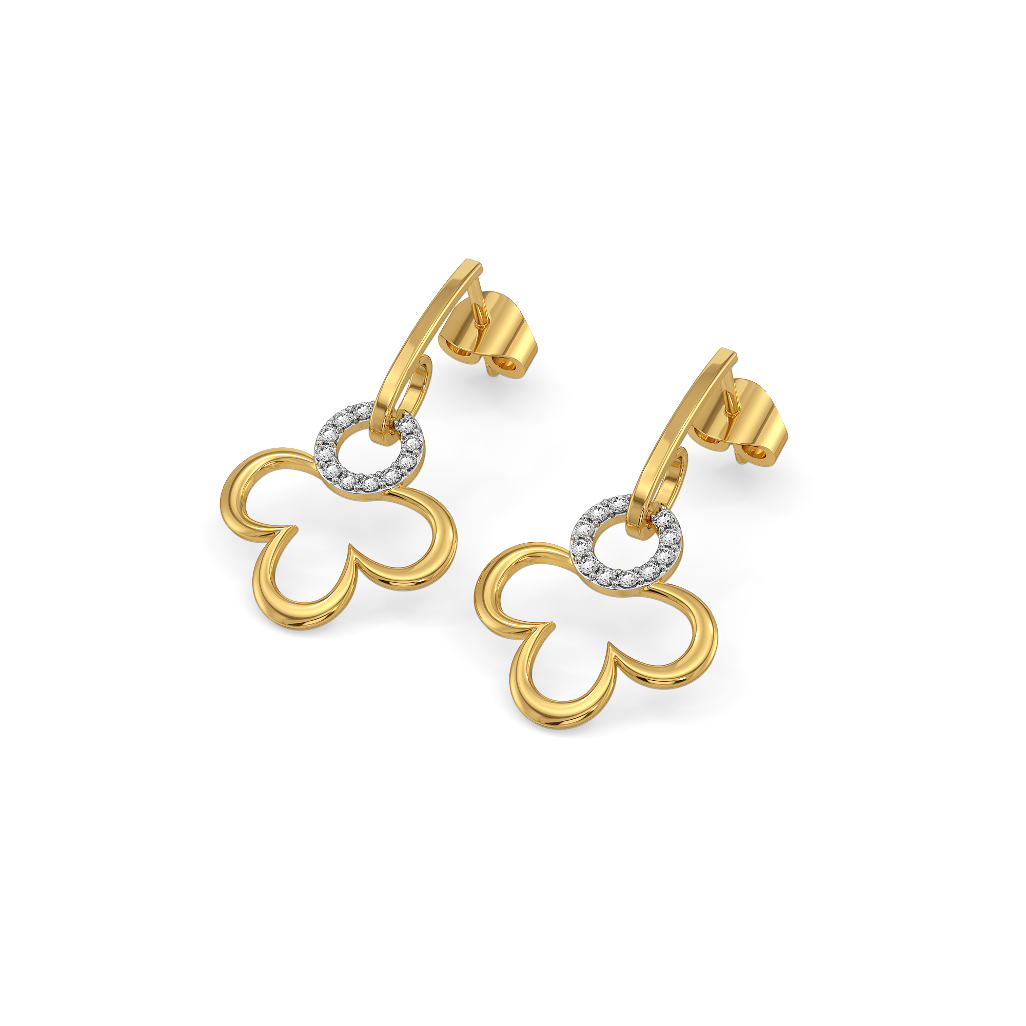 0.13ct Lab Grown Diamond Earrings in 18kt Gold Vermeil
