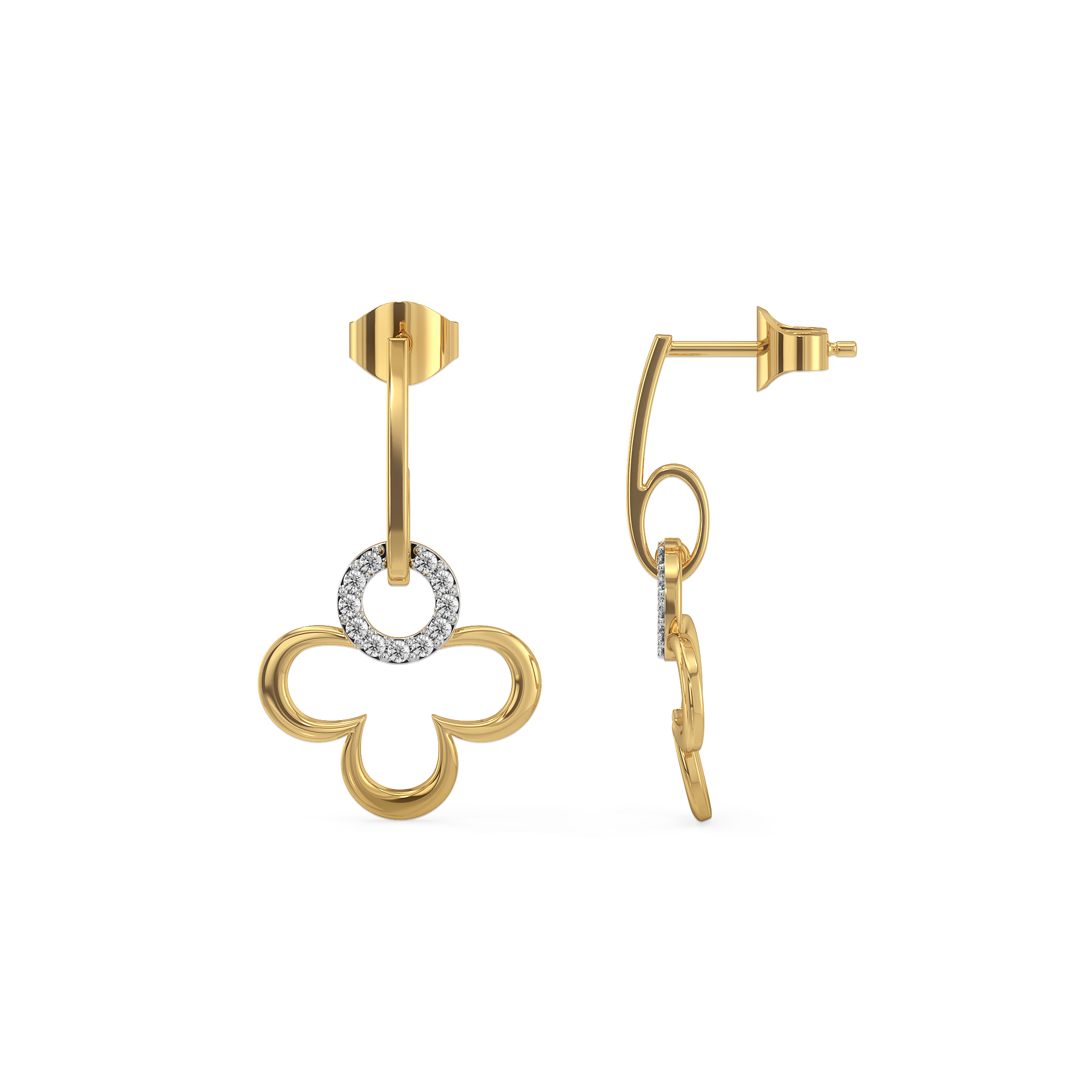 0.13ct Lab Grown Diamond Earrings in 18kt Gold Vermeil