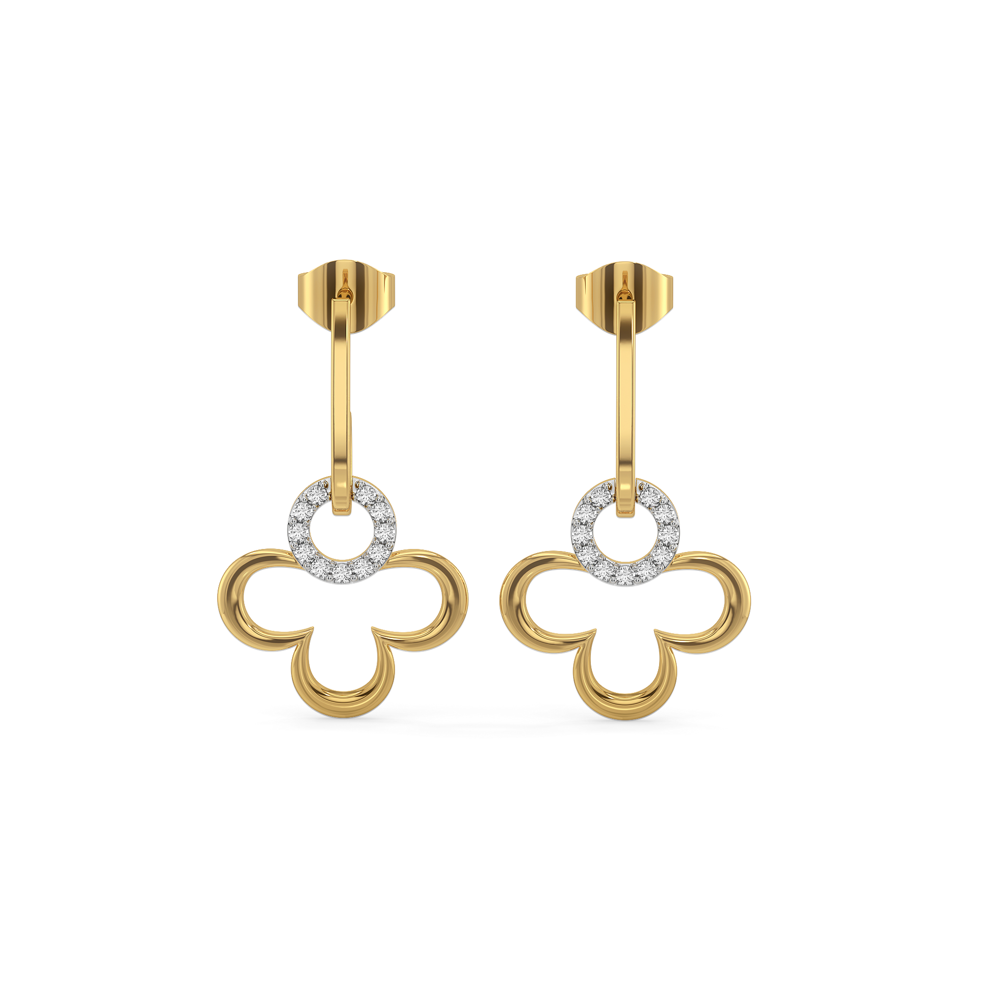0.13ct Lab Grown Diamond Earrings in 18kt Gold Vermeil