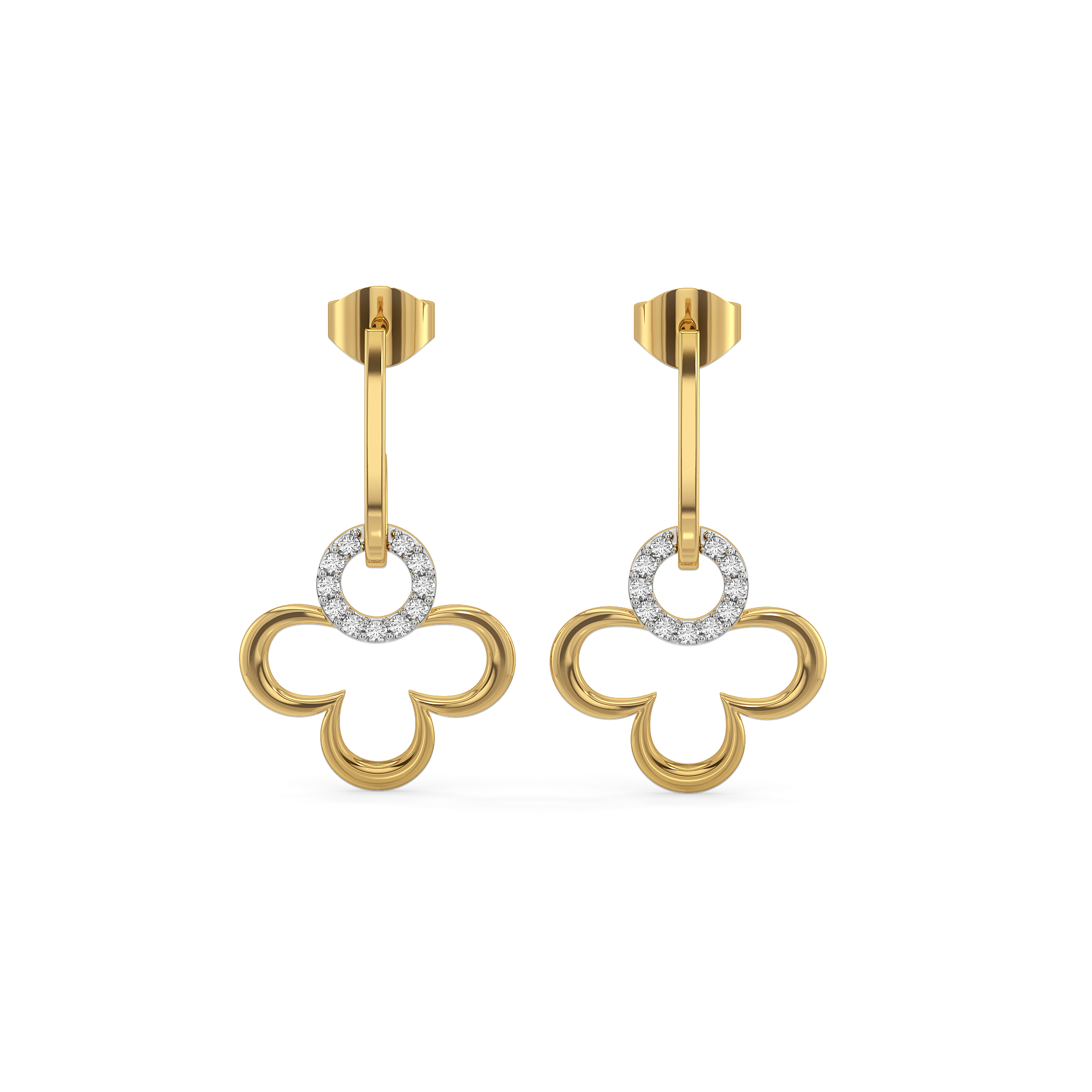 0.13ct Lab Grown Diamond Earrings in 18kt Gold Vermeil