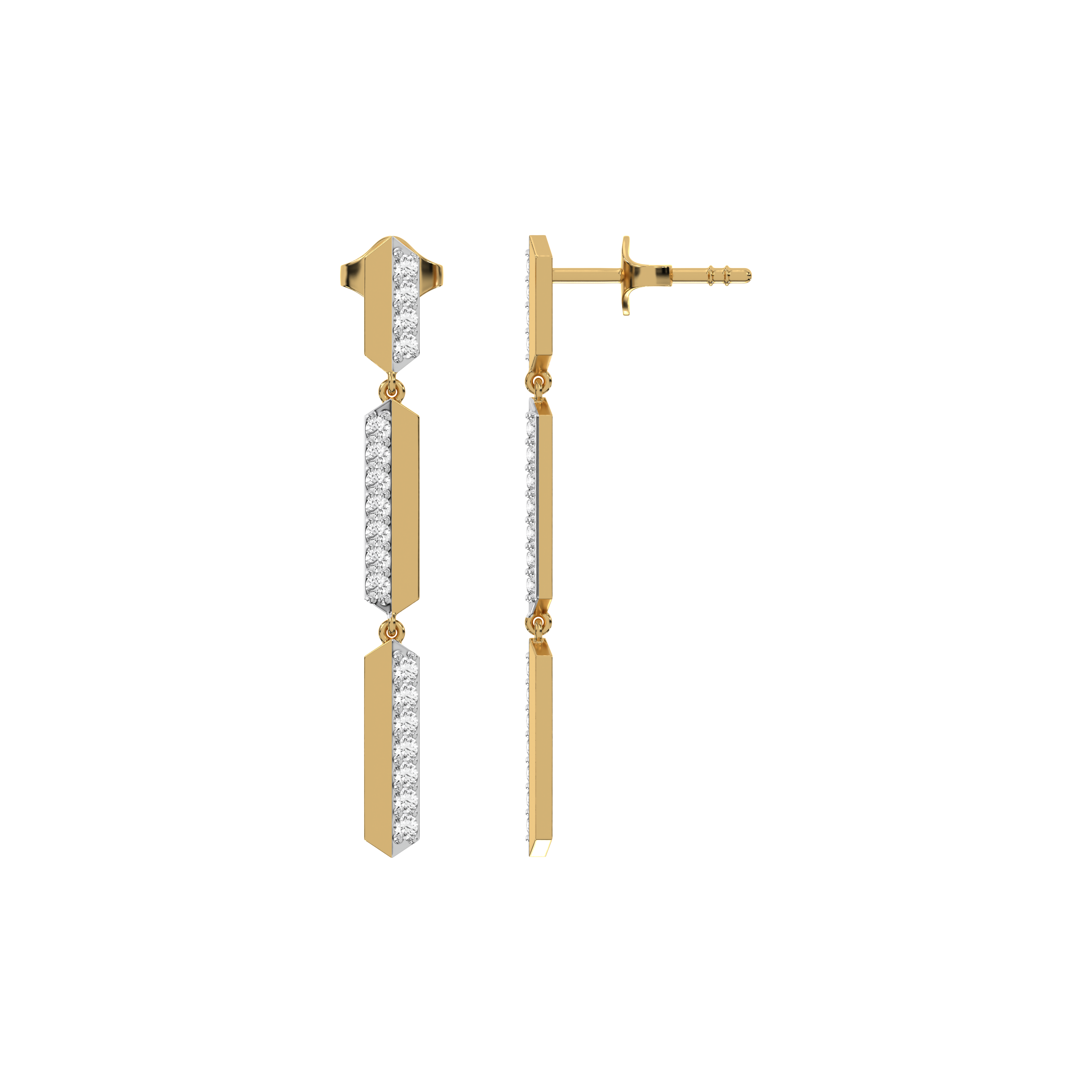 0.41ct Lab Grown Diamond Earrings in 18kt Gold Vermeil