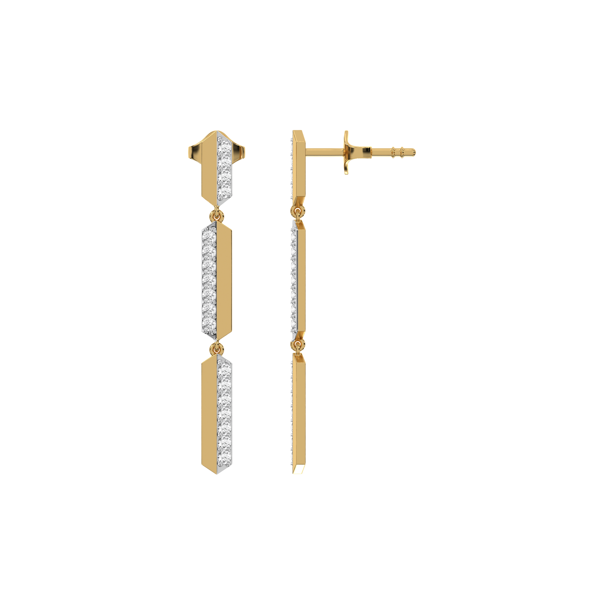 0.41ct Lab Grown Diamond Earrings in 18kt Gold Vermeil