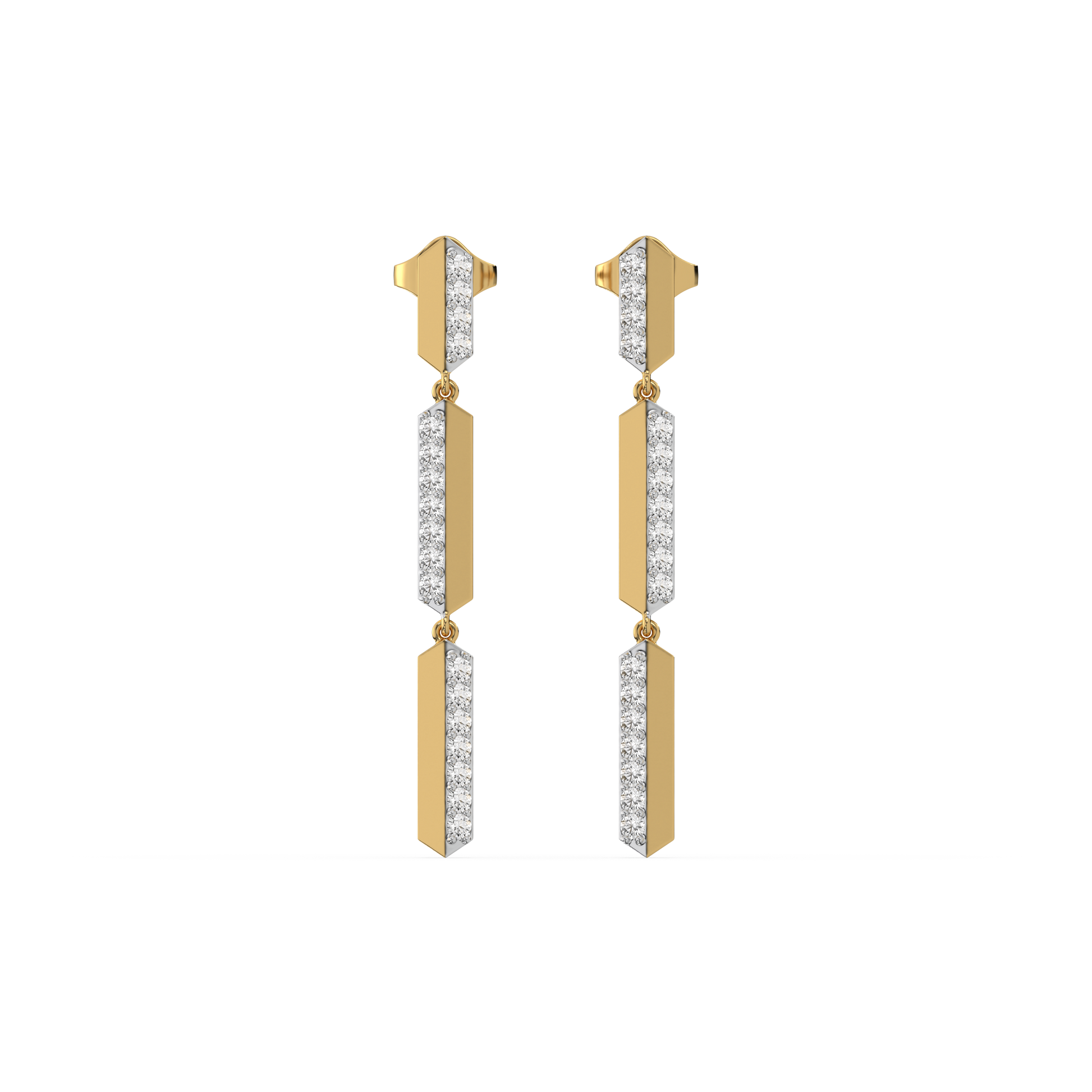 0.41ct Lab Grown Diamond Earrings in 18kt Gold Vermeil