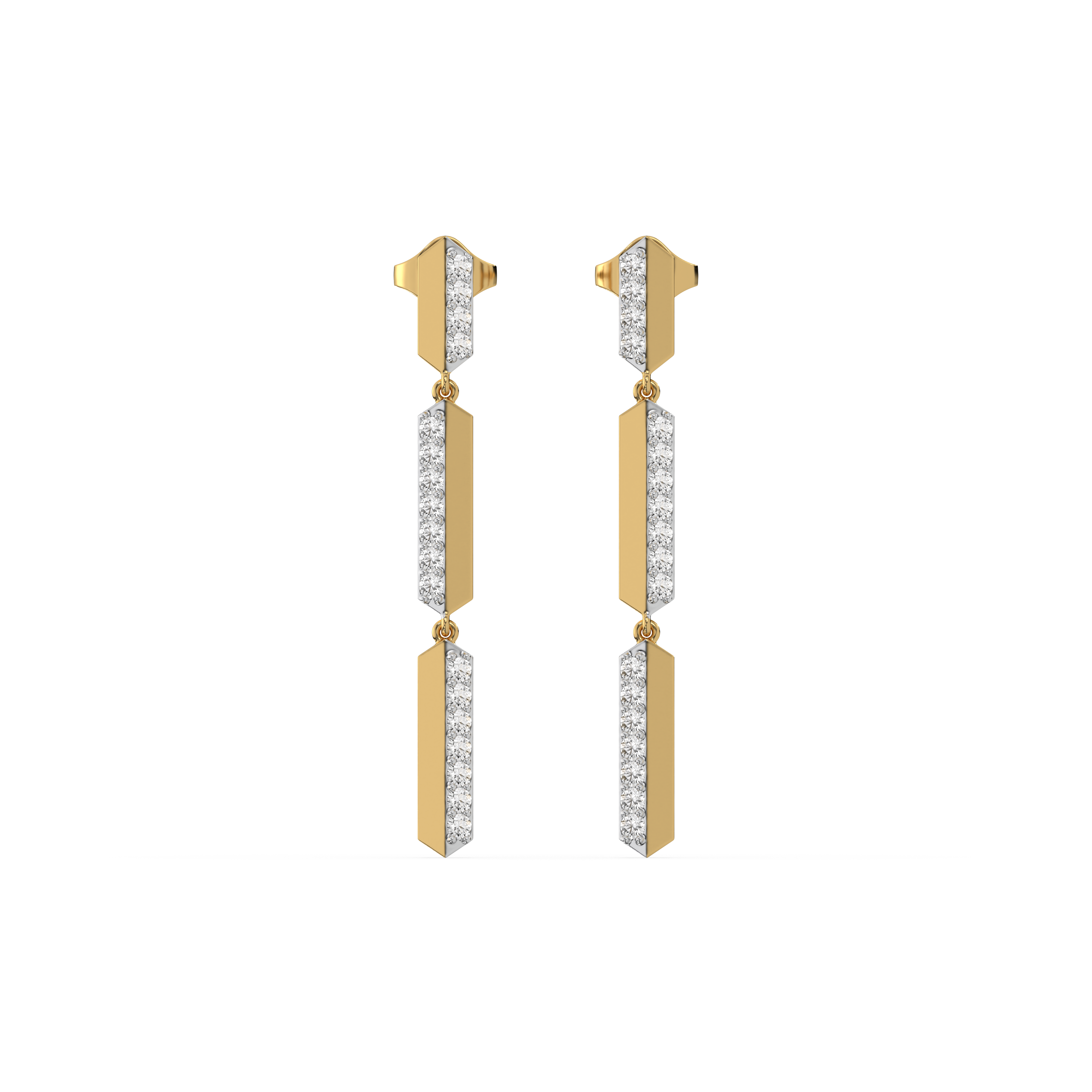 0.41ct Lab Grown Diamond Earrings in 18kt Gold Vermeil