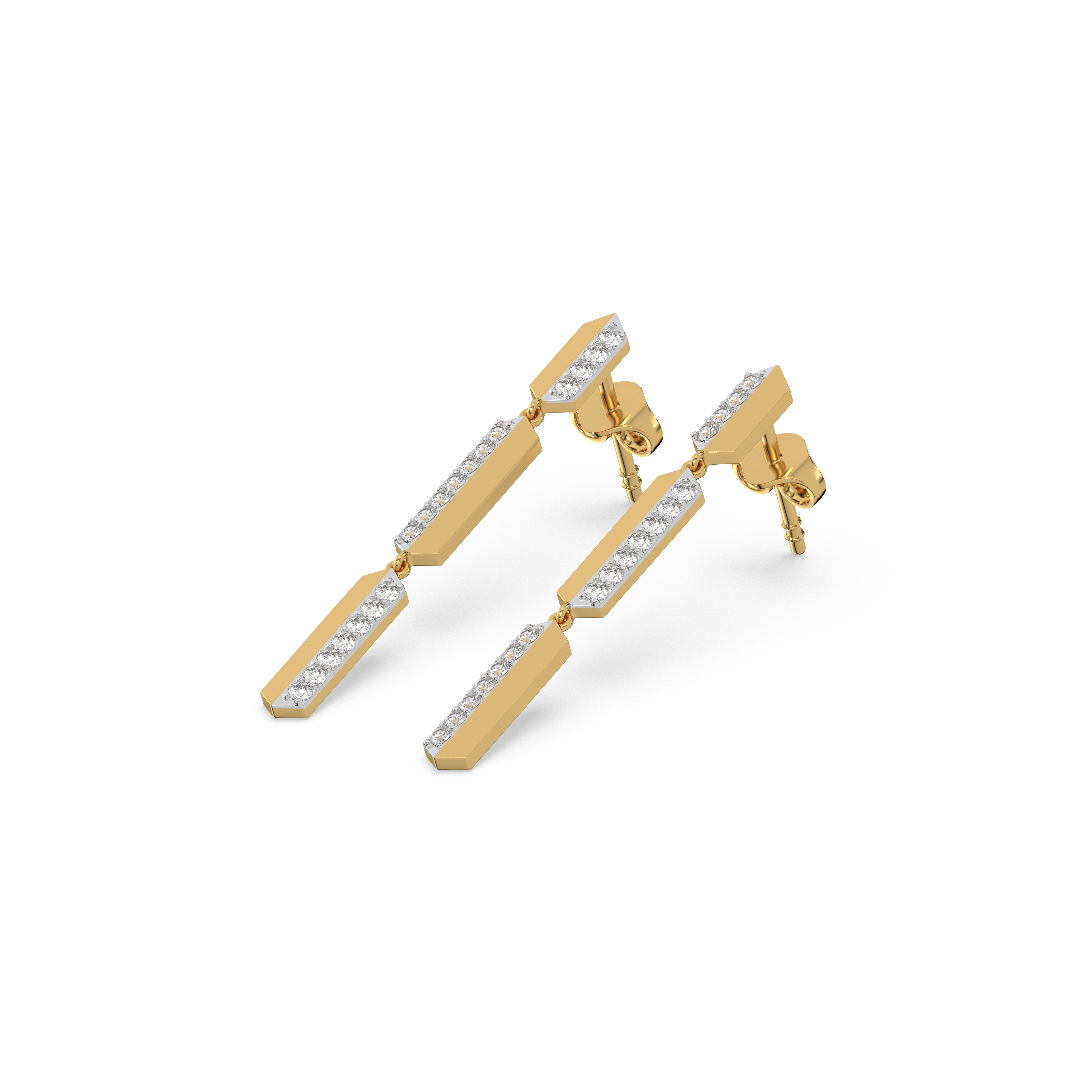 0.41ct Lab Grown Diamond Earrings in 18kt Gold Vermeil