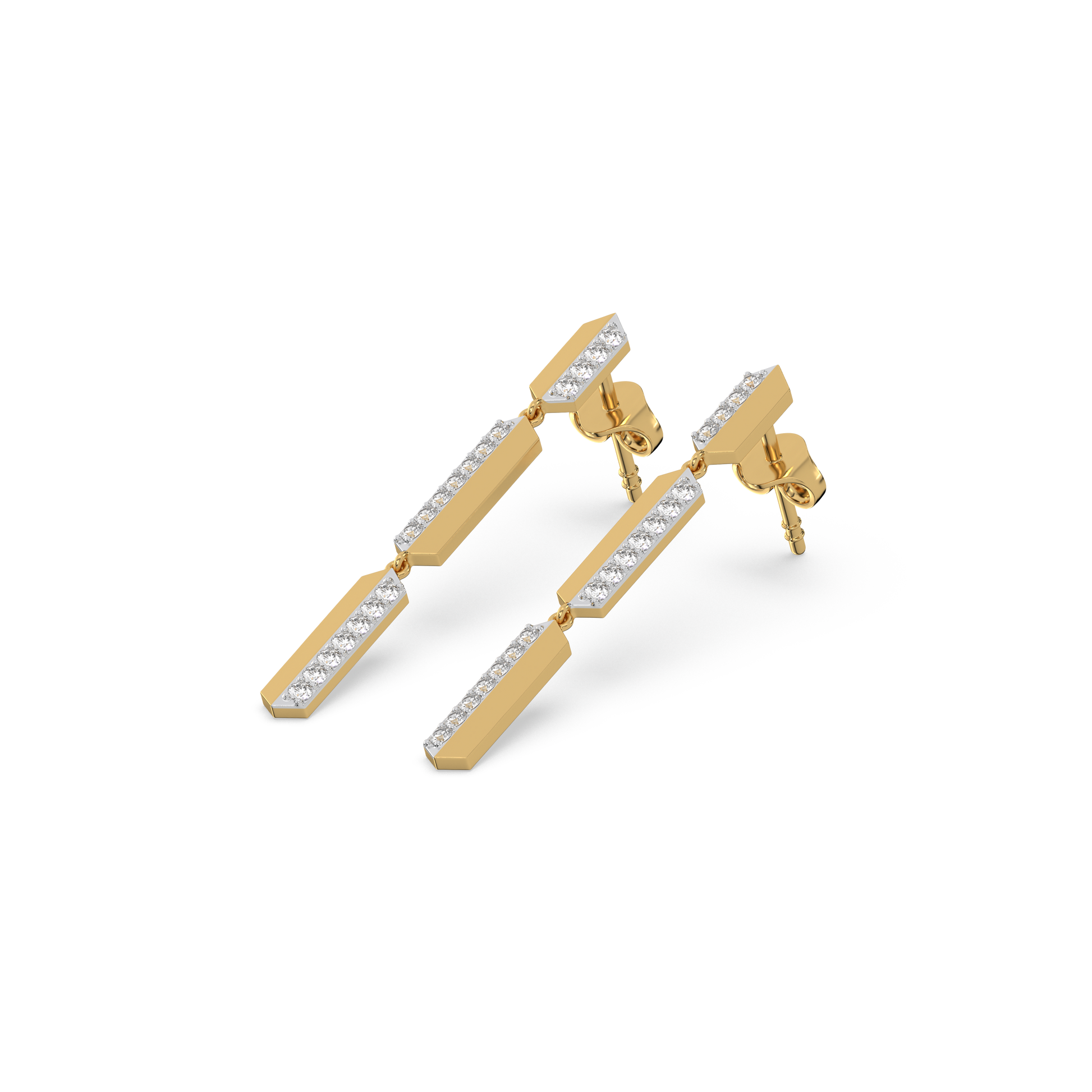 0.41ct Lab Grown Diamond Earrings in 18kt Gold Vermeil