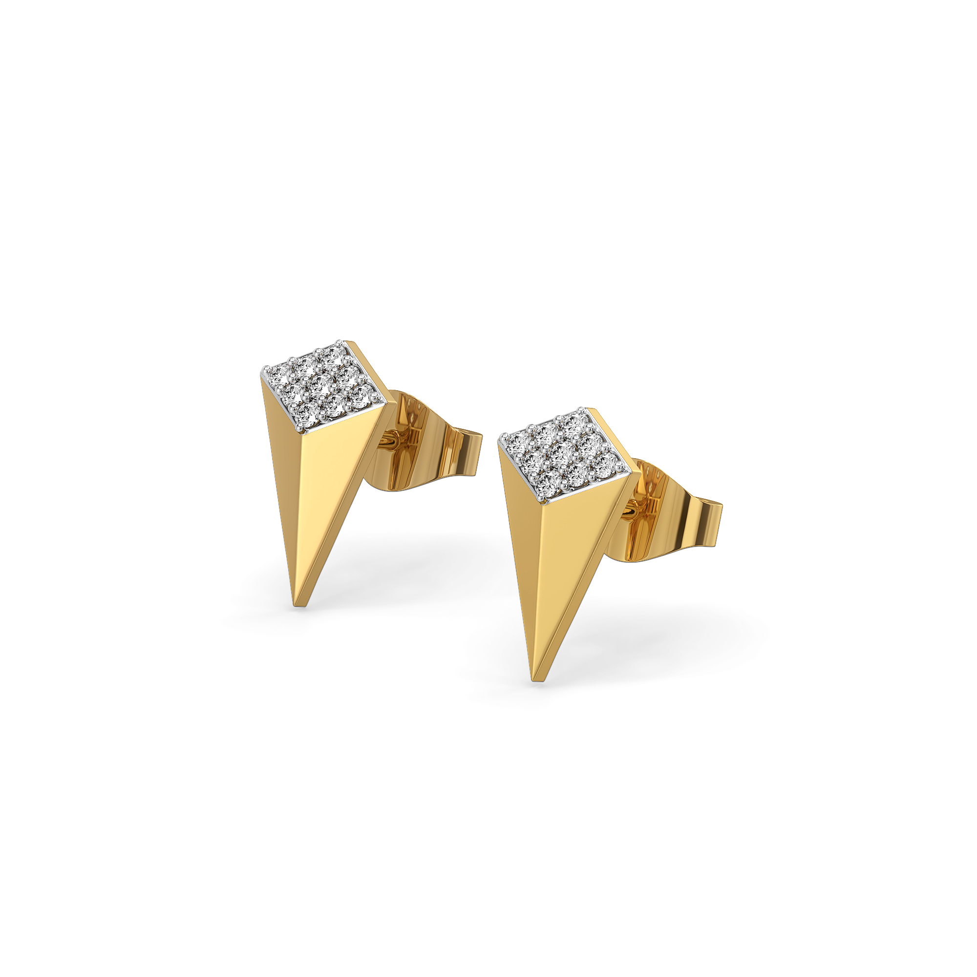 0.17ct Lab Grown Diamond Earrings in 18kt Gold Vermeil