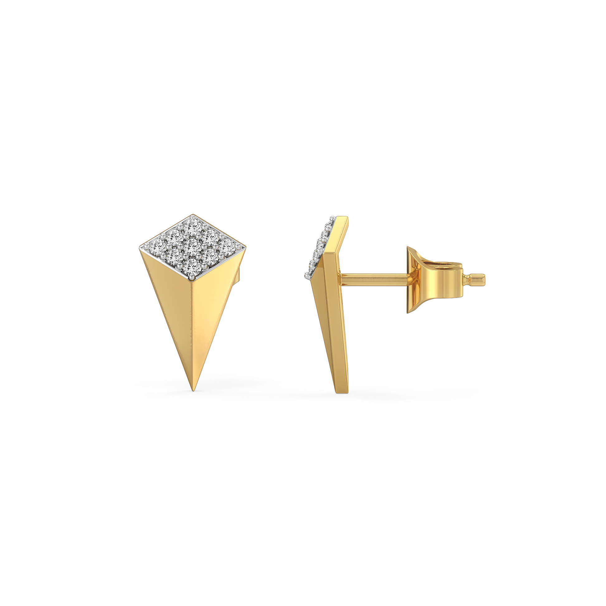 0.17ct Lab Grown Diamond Earrings in 18kt Gold Vermeil