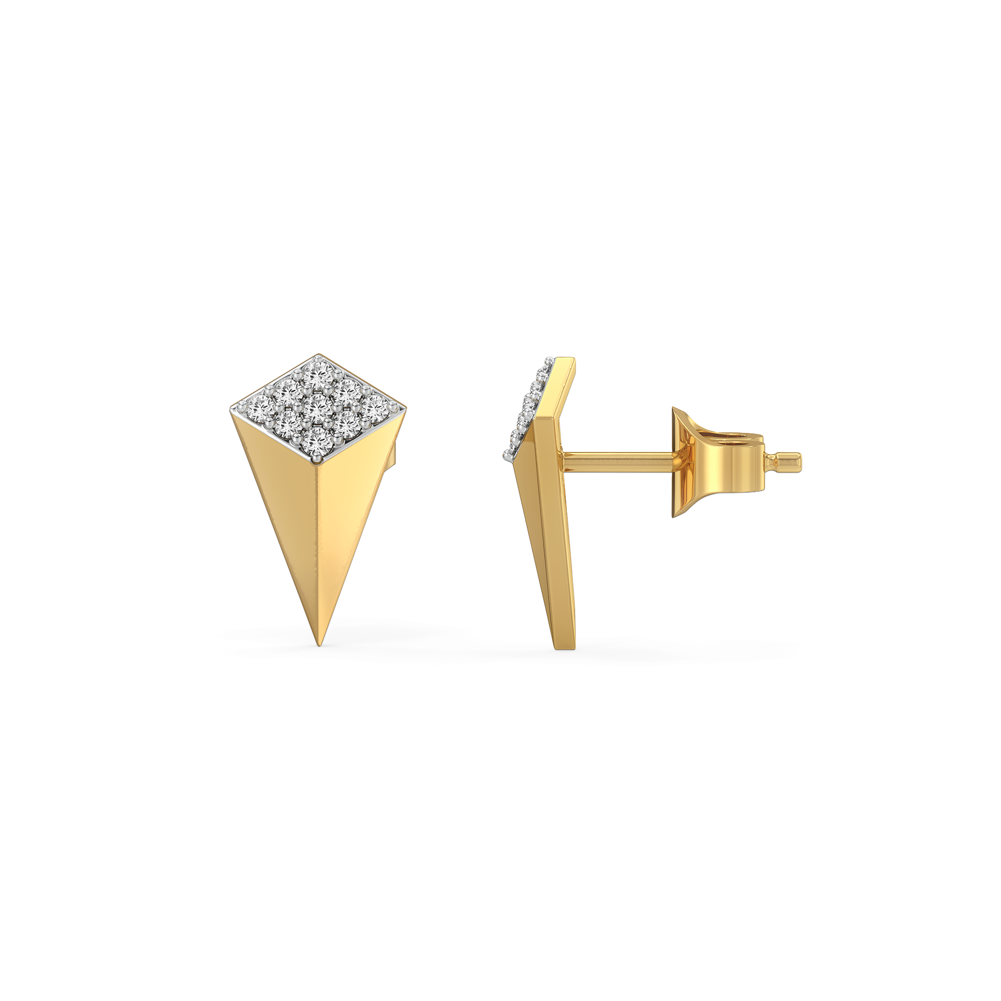 0.17ct Lab Grown Diamond Earrings in 18kt Gold Vermeil