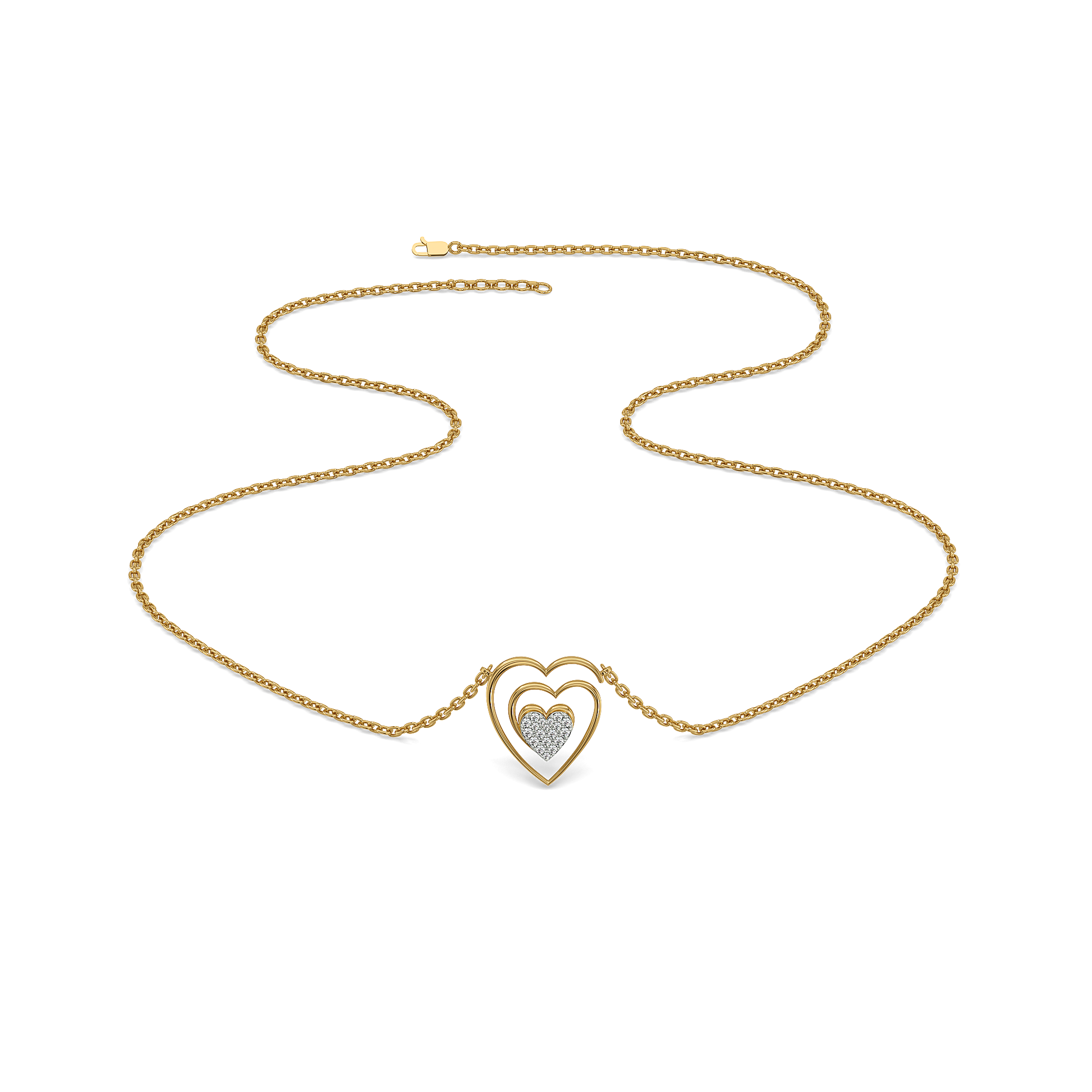 0.15ct Lab Grown Diamond Necklaces in 18kt Gold Vermeil