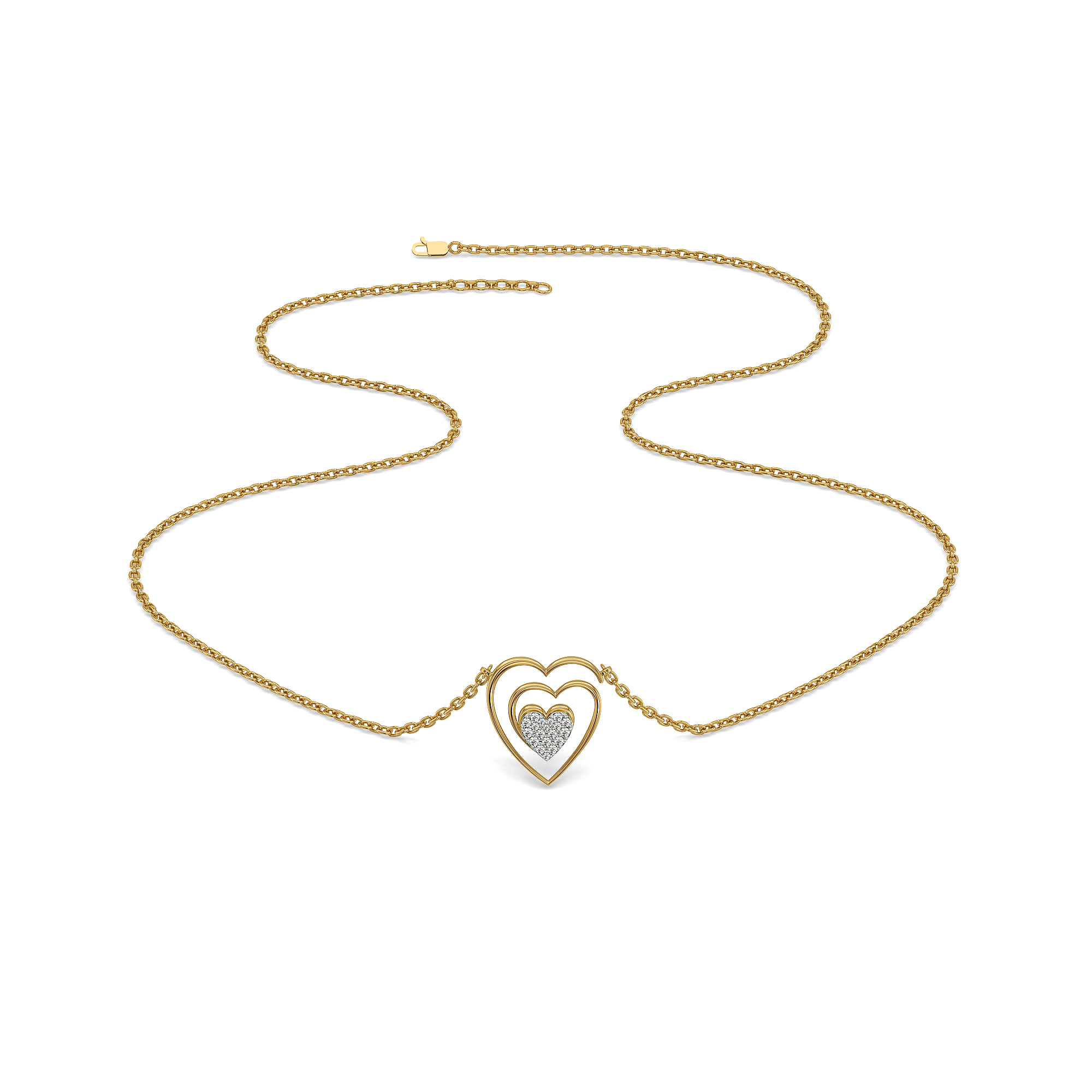 0.15ct Lab Grown Diamond Necklaces in 18kt Gold Vermeil