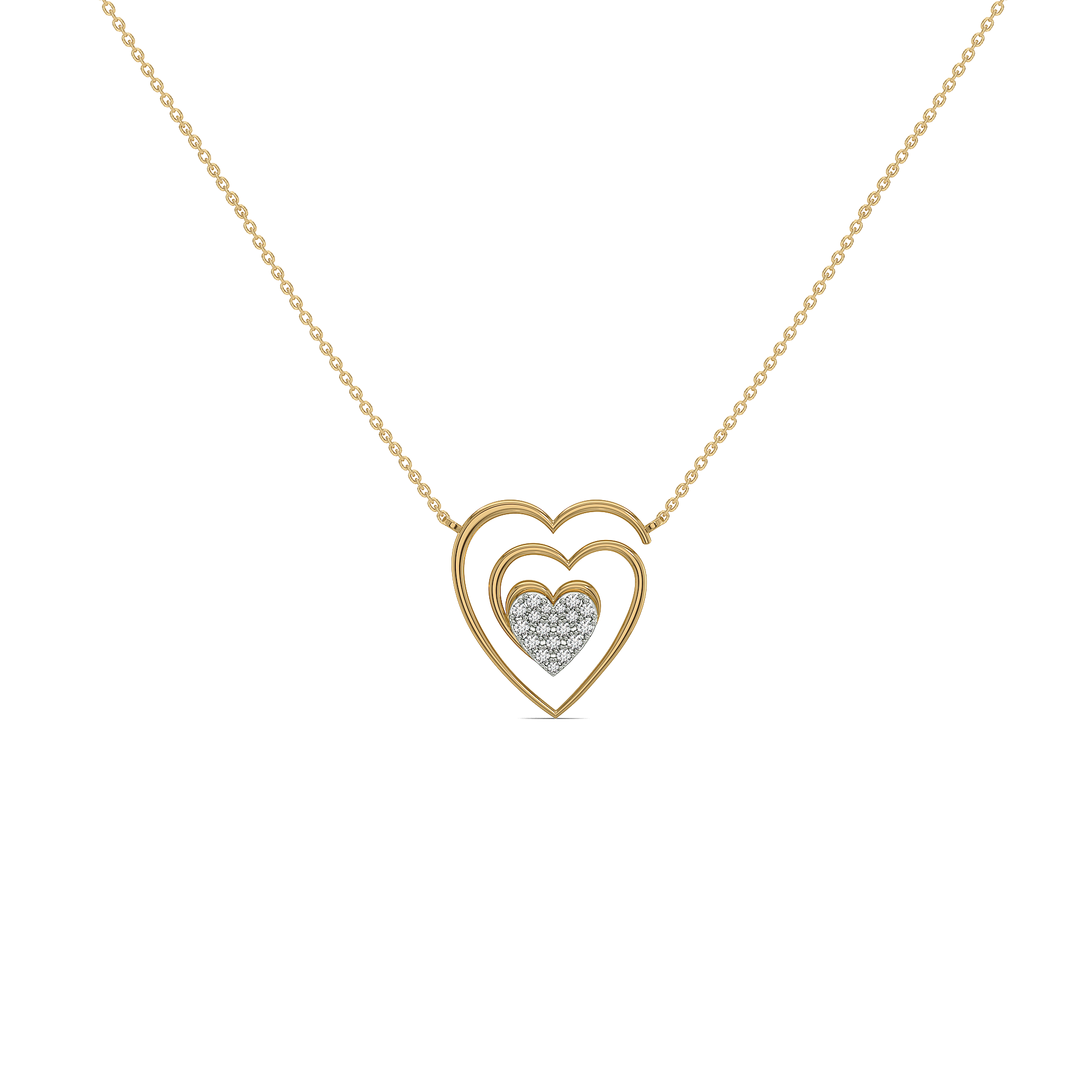 0.15ct Lab Grown Diamond Necklaces in 18kt Gold Vermeil