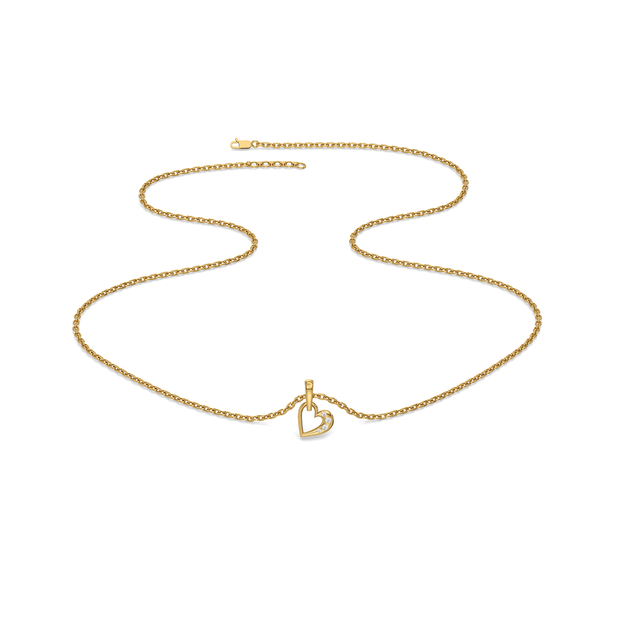 0.05ct Lab Grown Diamond Necklaces in 18kt Gold Vermeil