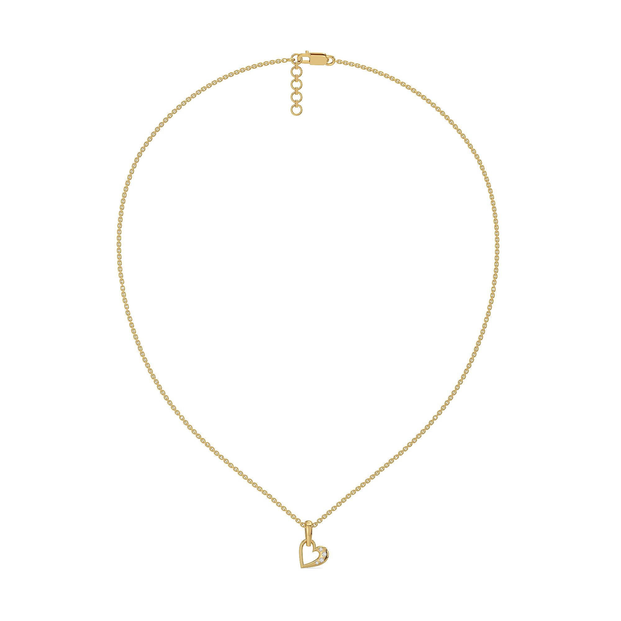 0.05ct Lab Grown Diamond Necklaces in 18kt Gold Vermeil