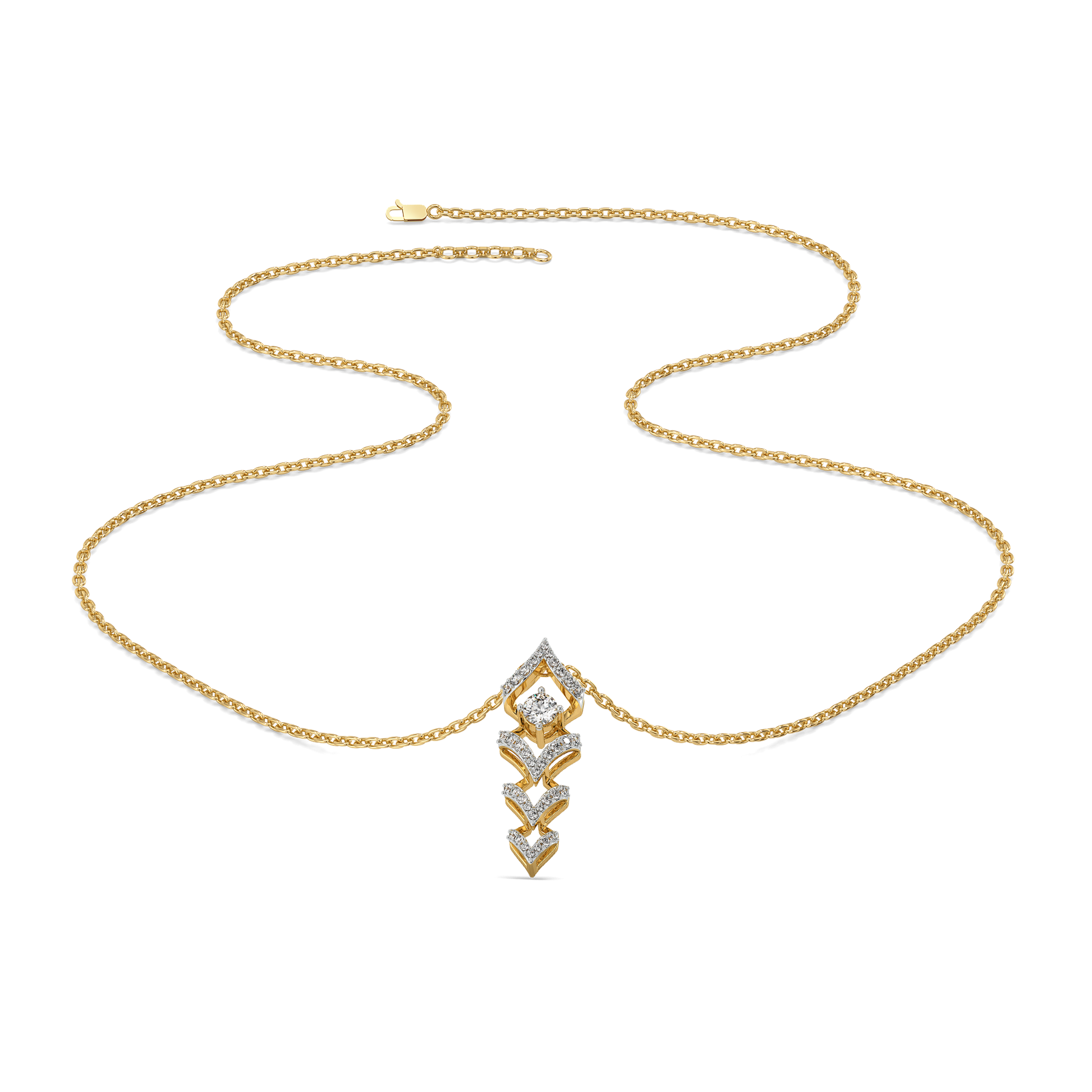 0.46ct Lab Grown Diamond Necklaces in 18kt Gold Vermeil