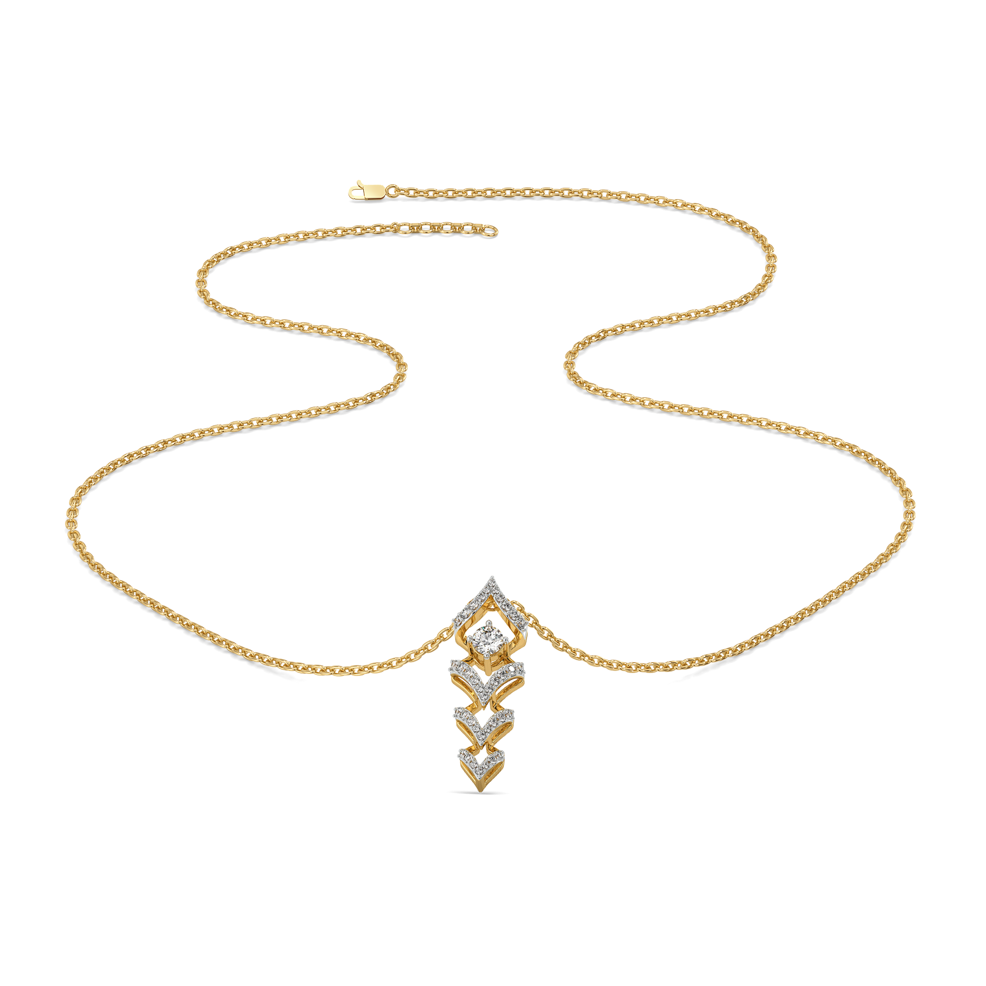 0.46ct Lab Grown Diamond Necklaces in 18kt Gold Vermeil