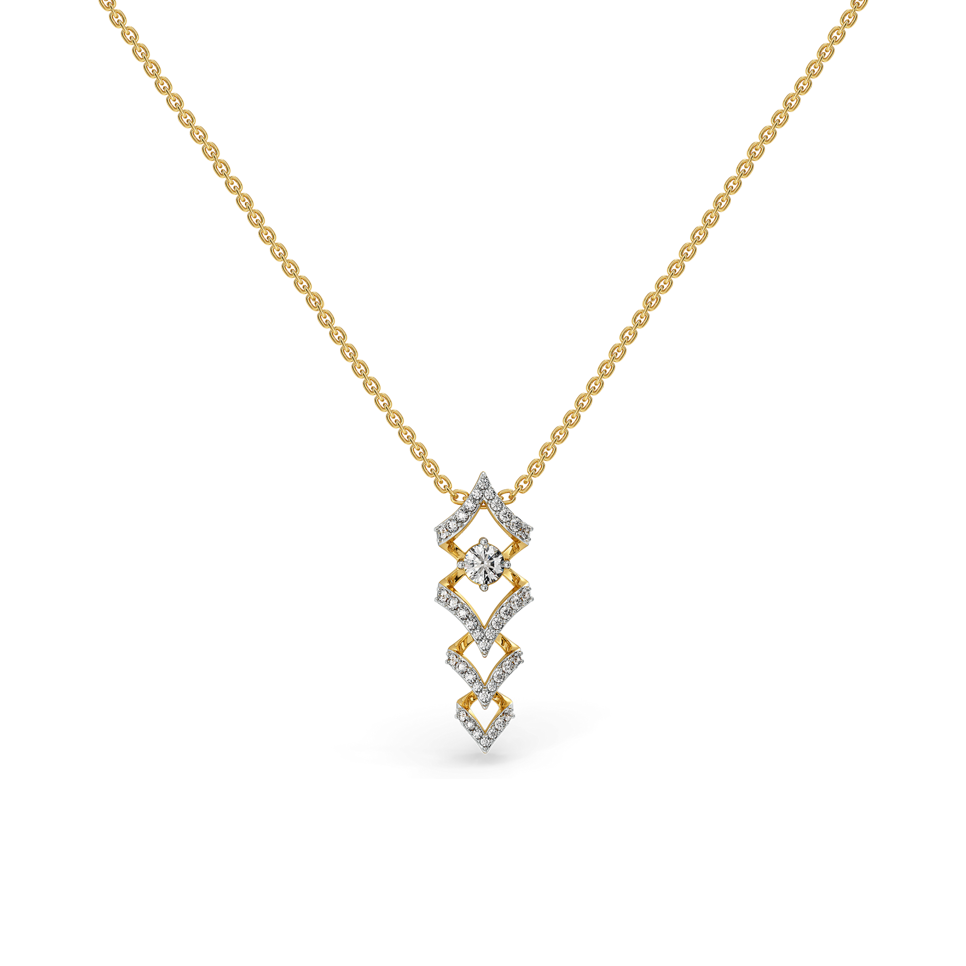 0.46ct Lab Grown Diamond Necklaces in 18kt Gold Vermeil