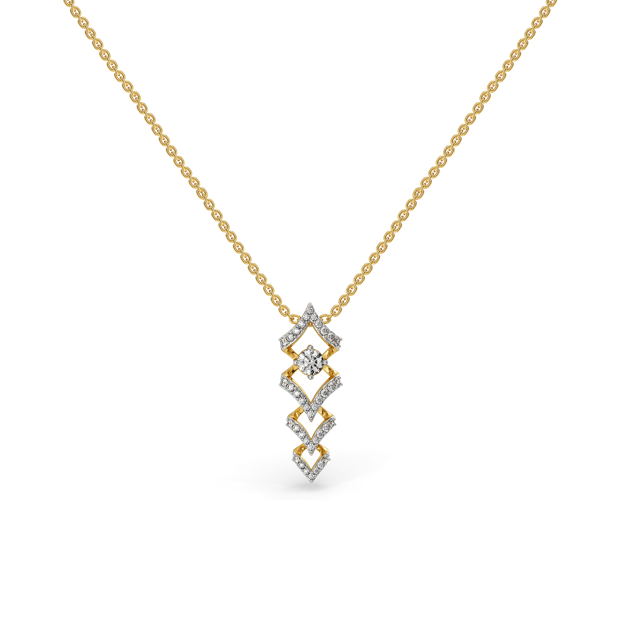 0.46ct Lab Grown Diamond Necklaces in 18kt Gold Vermeil