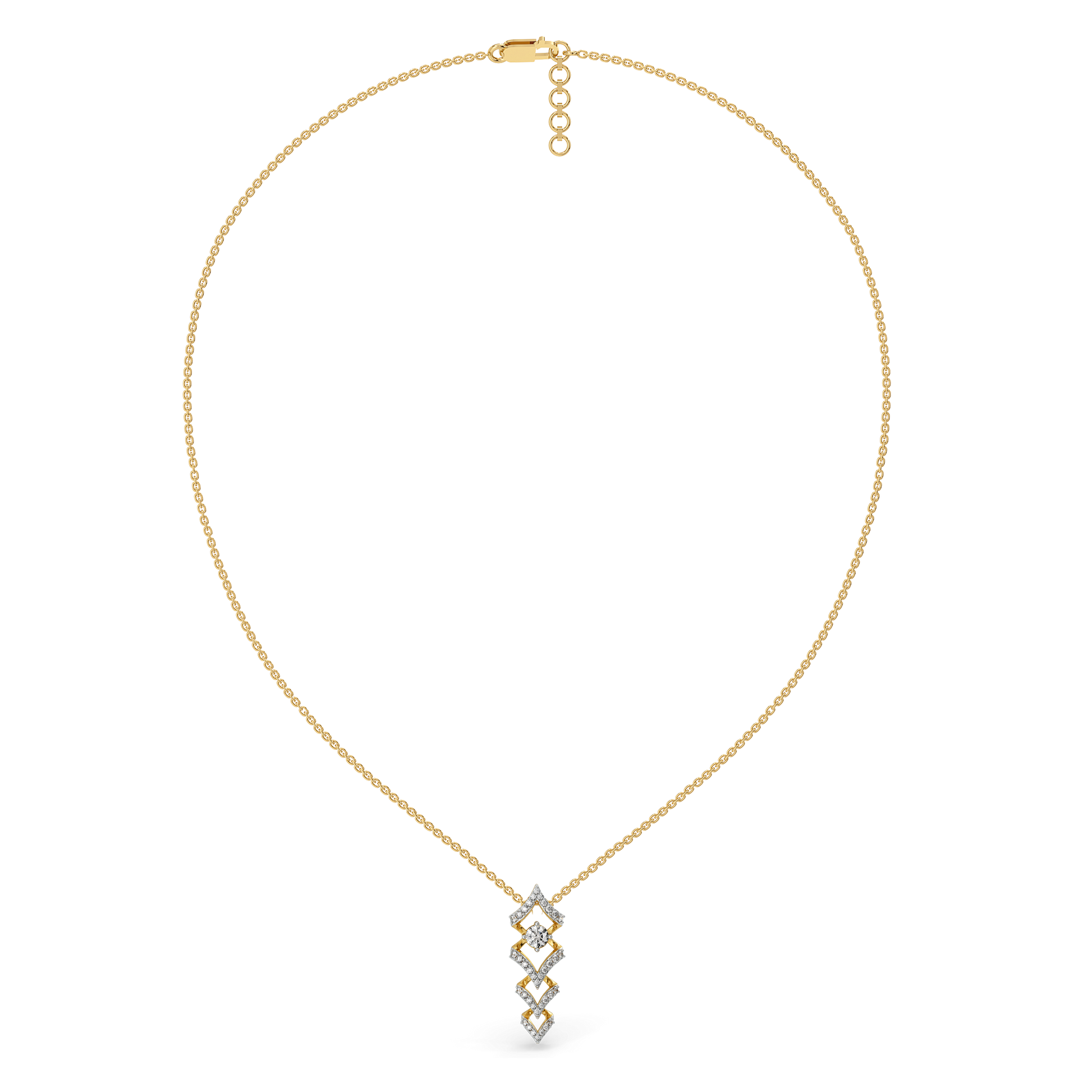 0.46ct Lab Grown Diamond Necklaces in 18kt Gold Vermeil