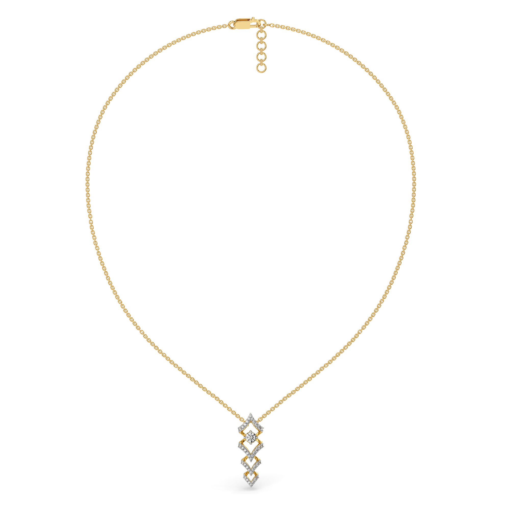 0.46ct Lab Grown Diamond Necklaces in 18kt Gold Vermeil