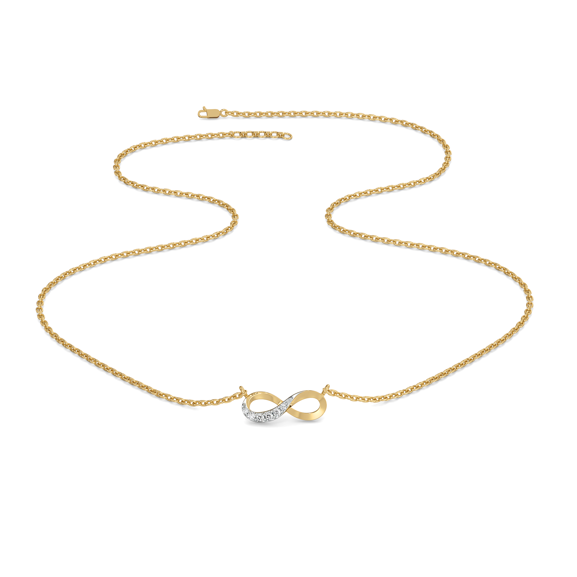 0.06ct Lab Grown Diamond Necklaces in 18kt Gold Vermeil