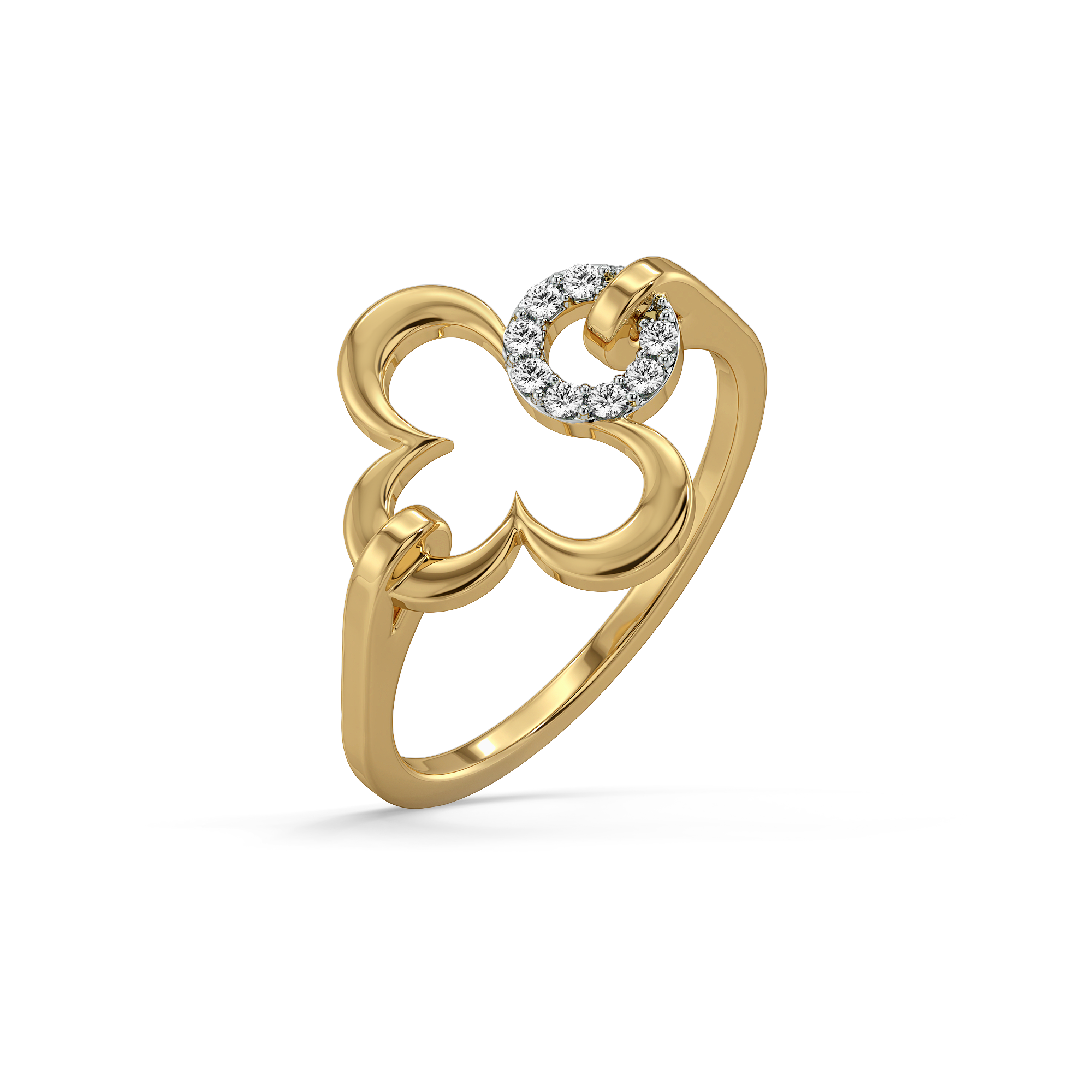 0.07ct Lab Grown Diamond Rings in 18kt Gold Vermeil