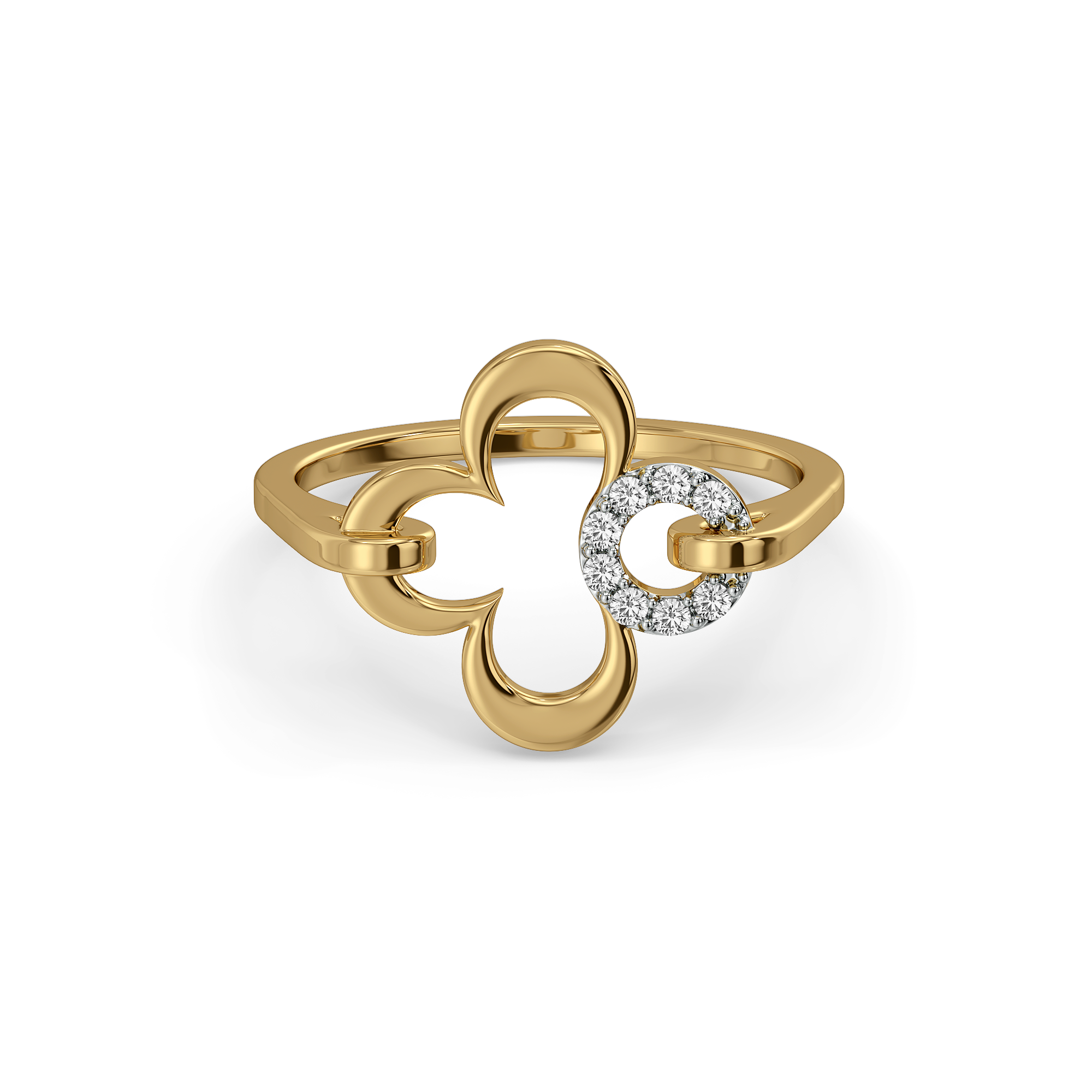 0.07ct Lab Grown Diamond Rings in 18kt Gold Vermeil