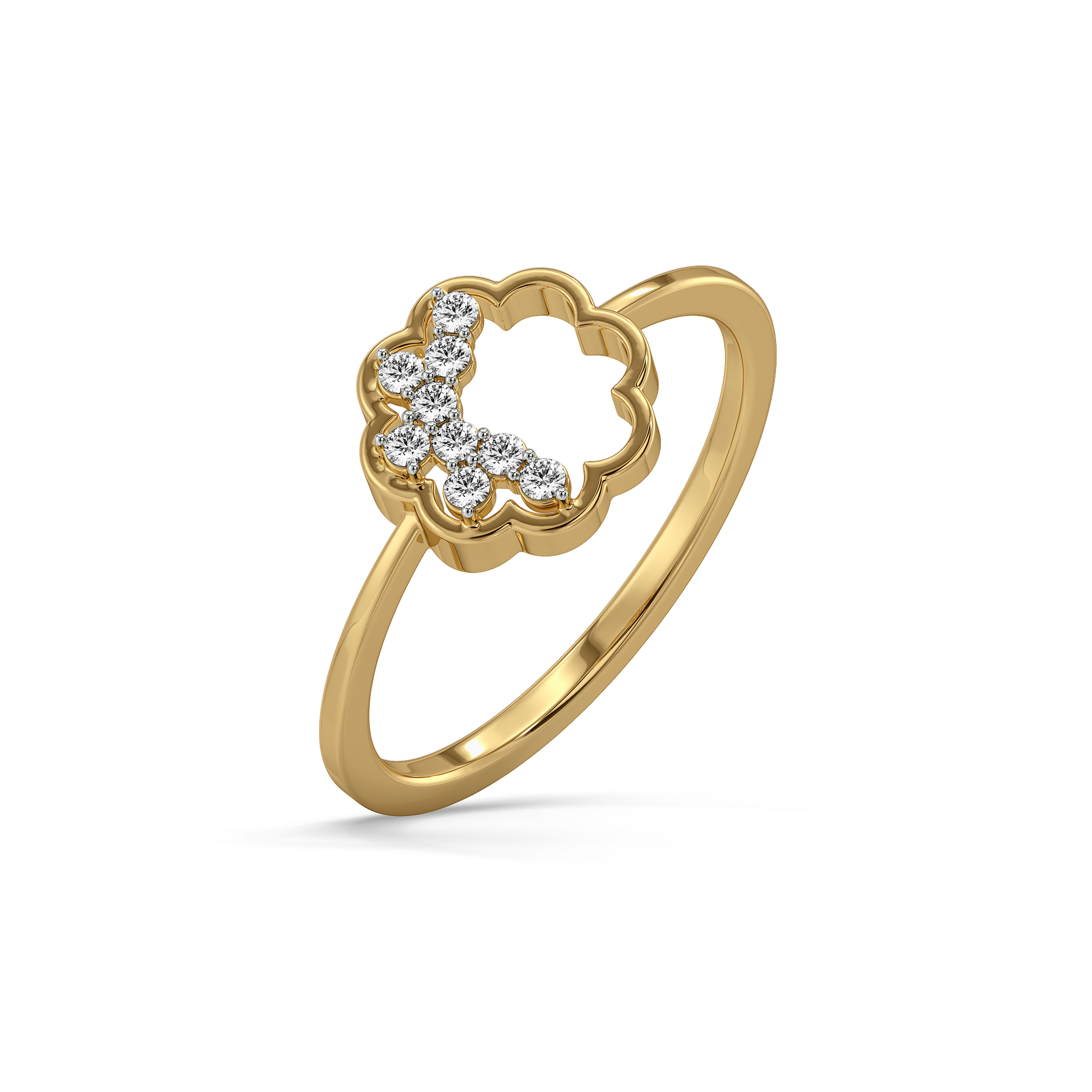 0.1ct Lab Grown Diamond Rings in 18kt Gold Vermeil