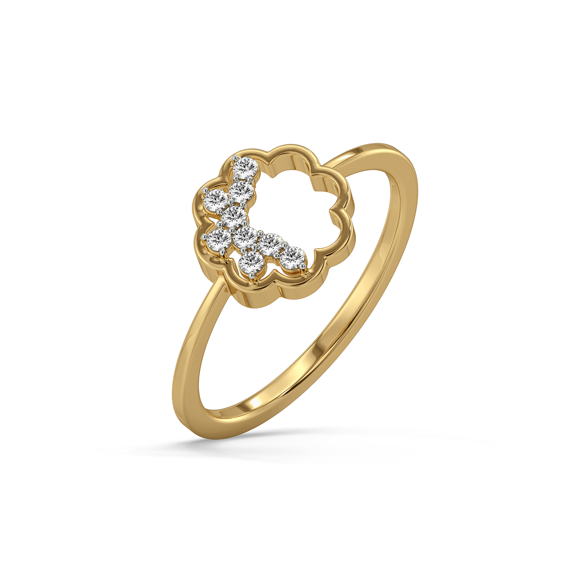 0.1ct Lab Grown Diamond Rings in 18kt Gold Vermeil