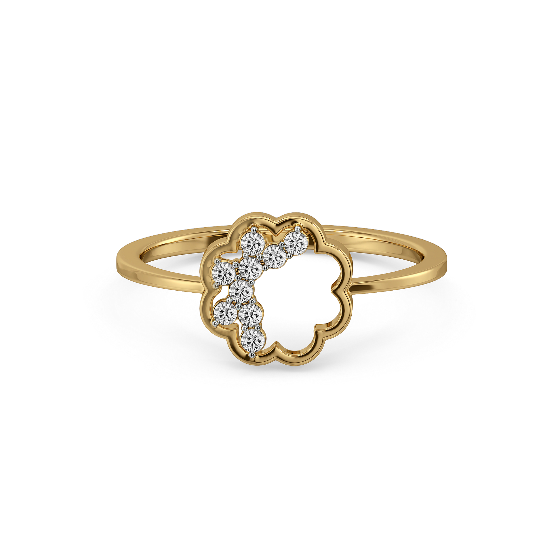 0.1ct Lab Grown Diamond Rings in 18kt Gold Vermeil