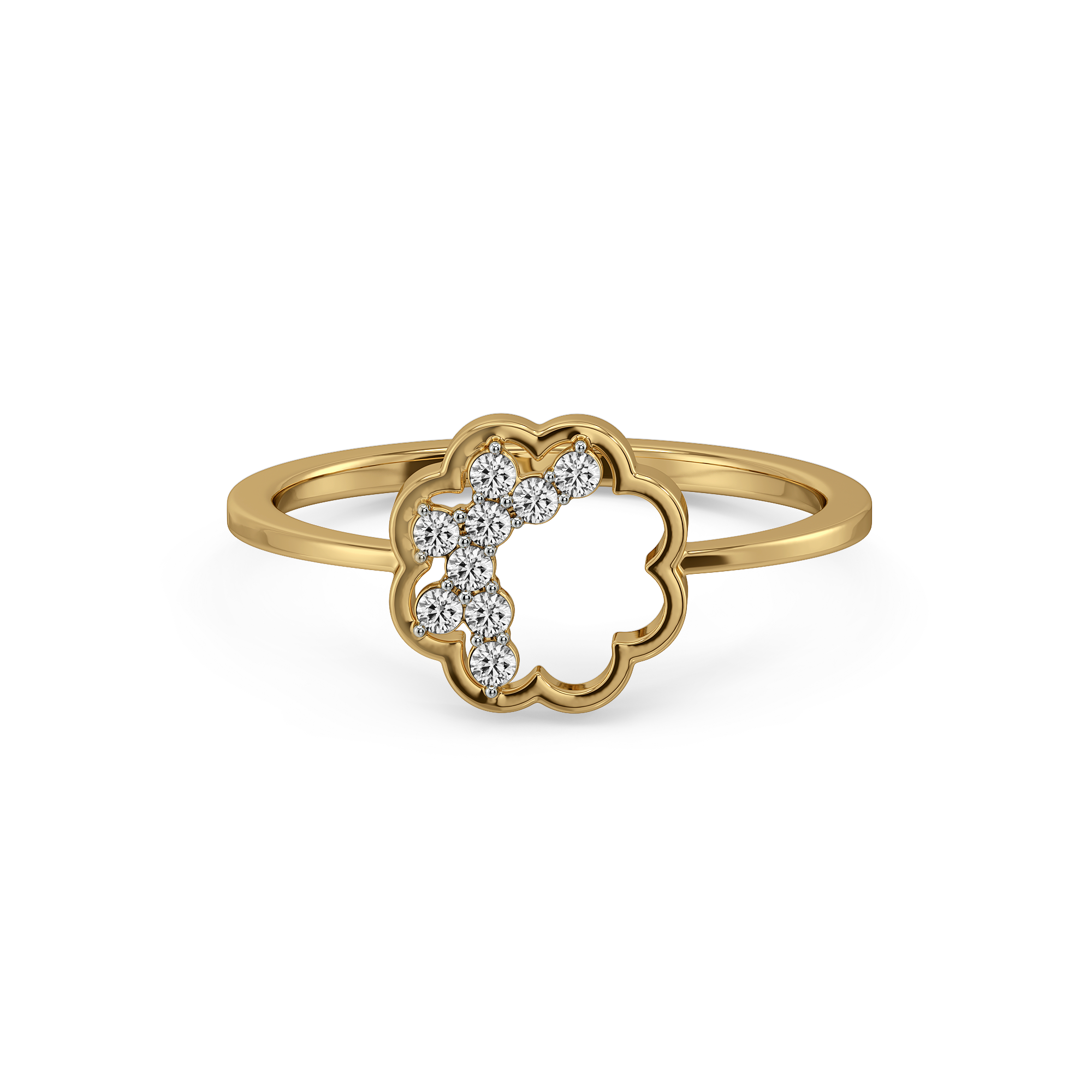 0.1ct Lab Grown Diamond Rings in 18kt Gold Vermeil