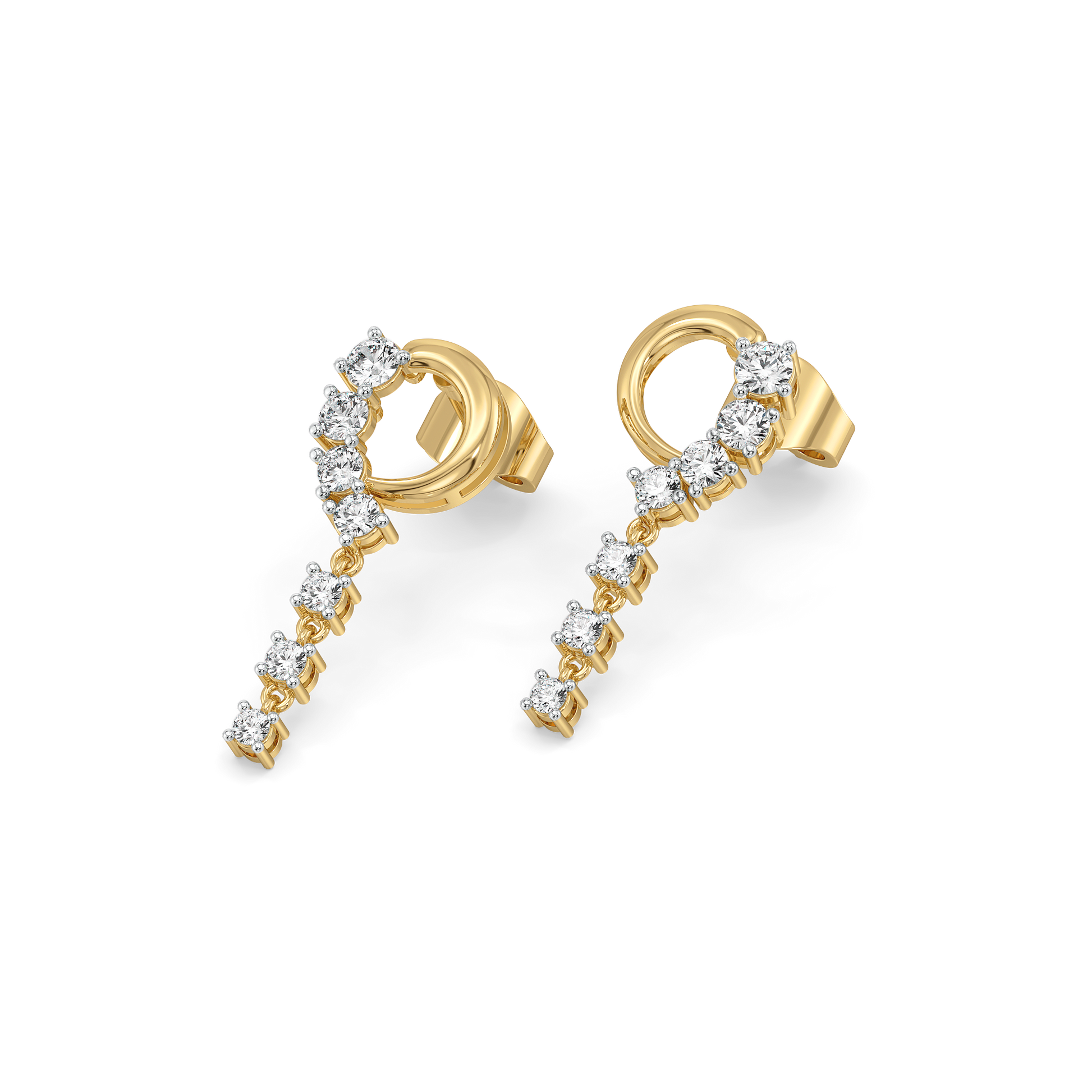 0.55ct Lab Grown Diamond Earrings in 18kt Gold Vermeil