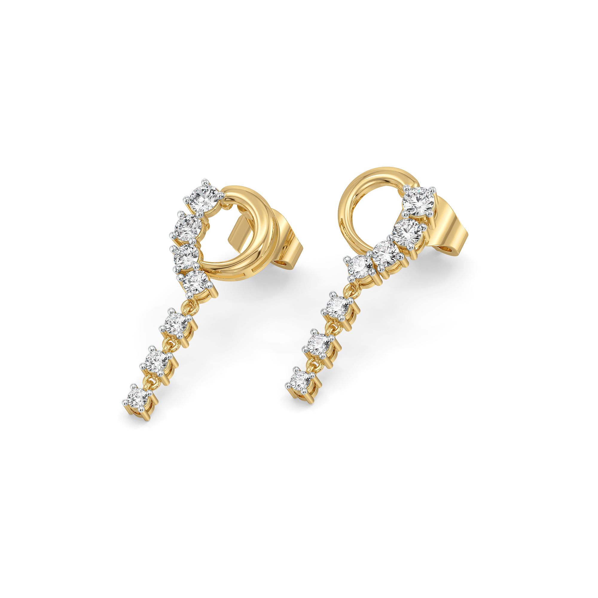 0.55ct Lab Grown Diamond Earrings in 18kt Gold Vermeil